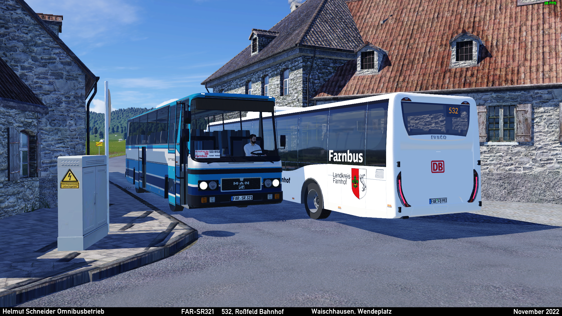 Im Auftrag des DB Farnbusses fährt...