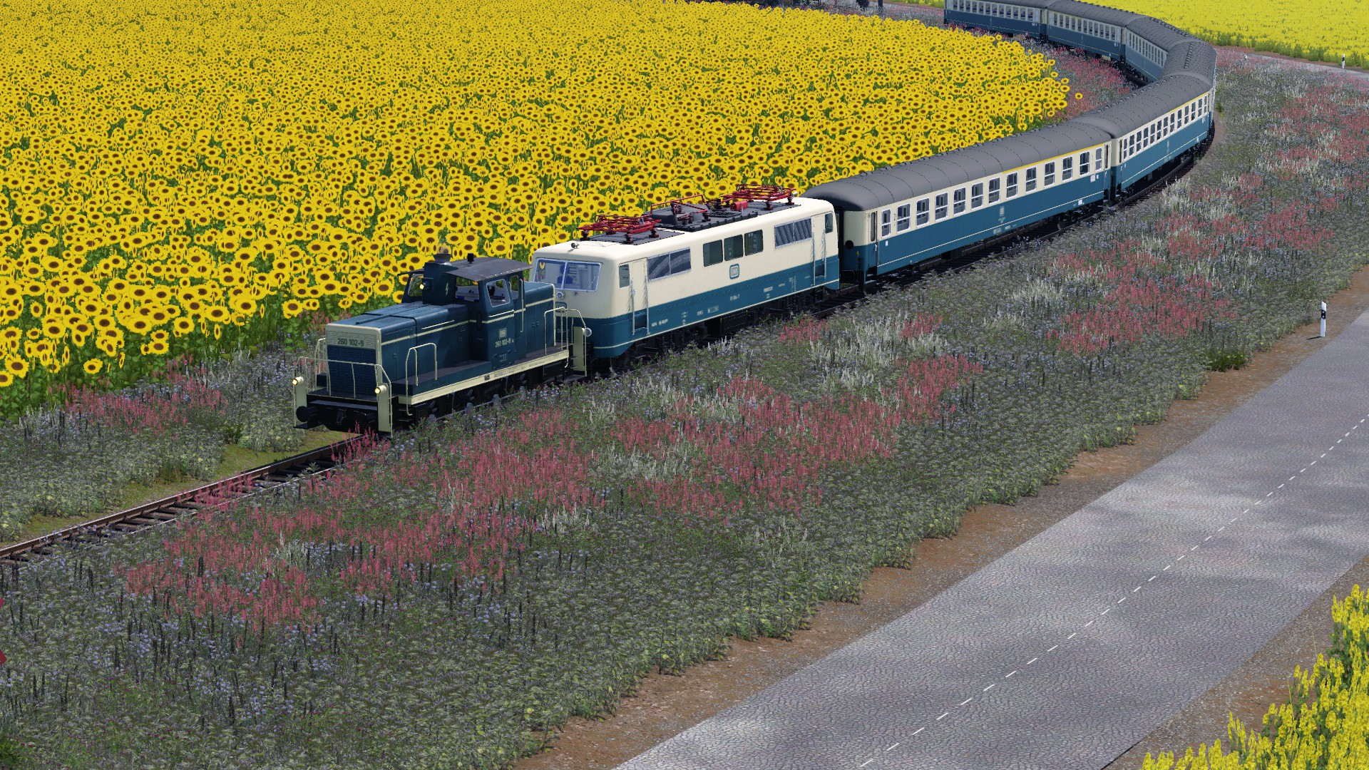 Überführungs fahrt fürs Museum auf der 4.30km langen Hepelburgbahn