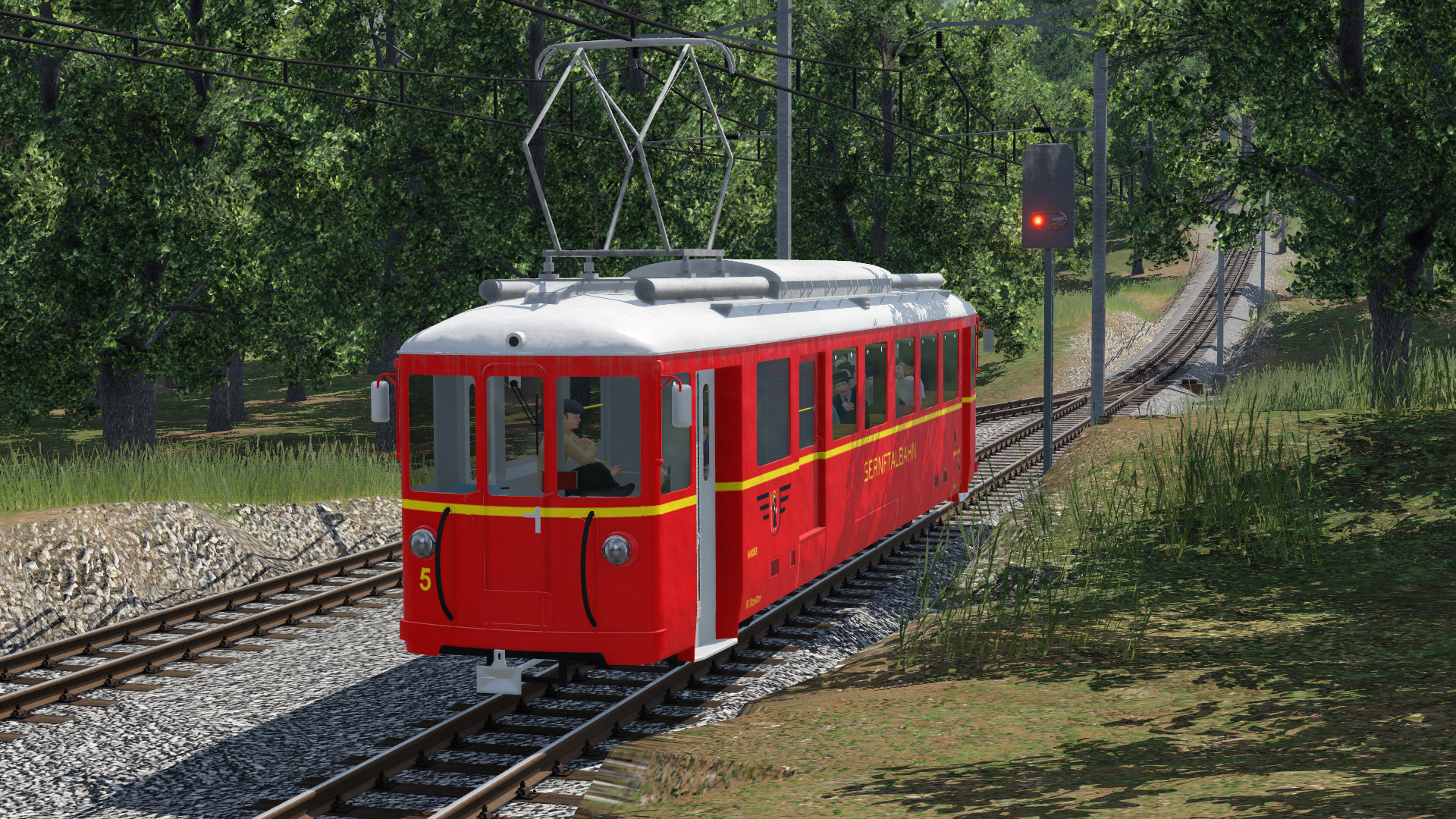 Erste Strecke mit Zahnstangen-Gleis