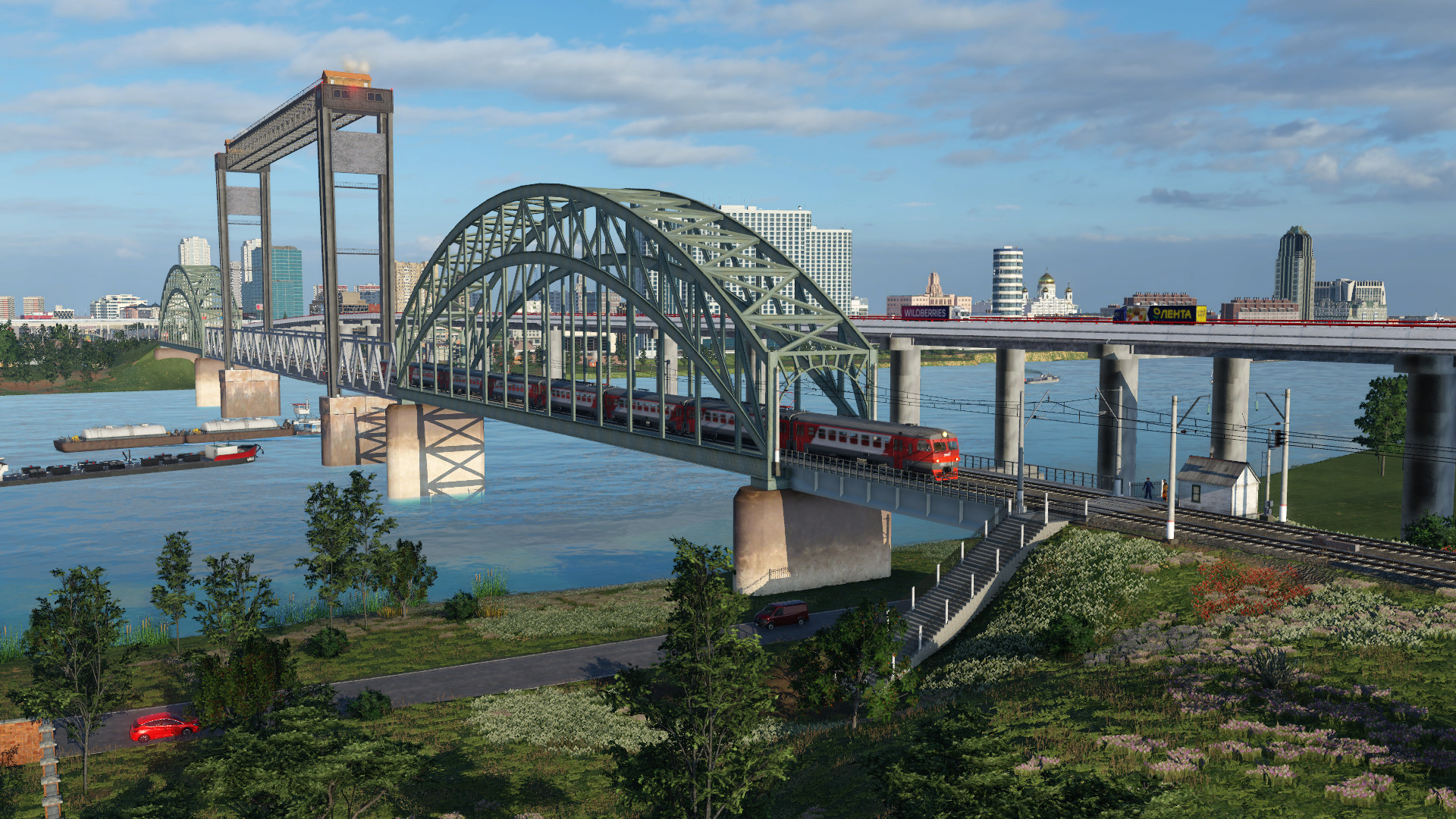 Eisenbahnzugbrücke in Rostow-am-Don. +Video ⬇️