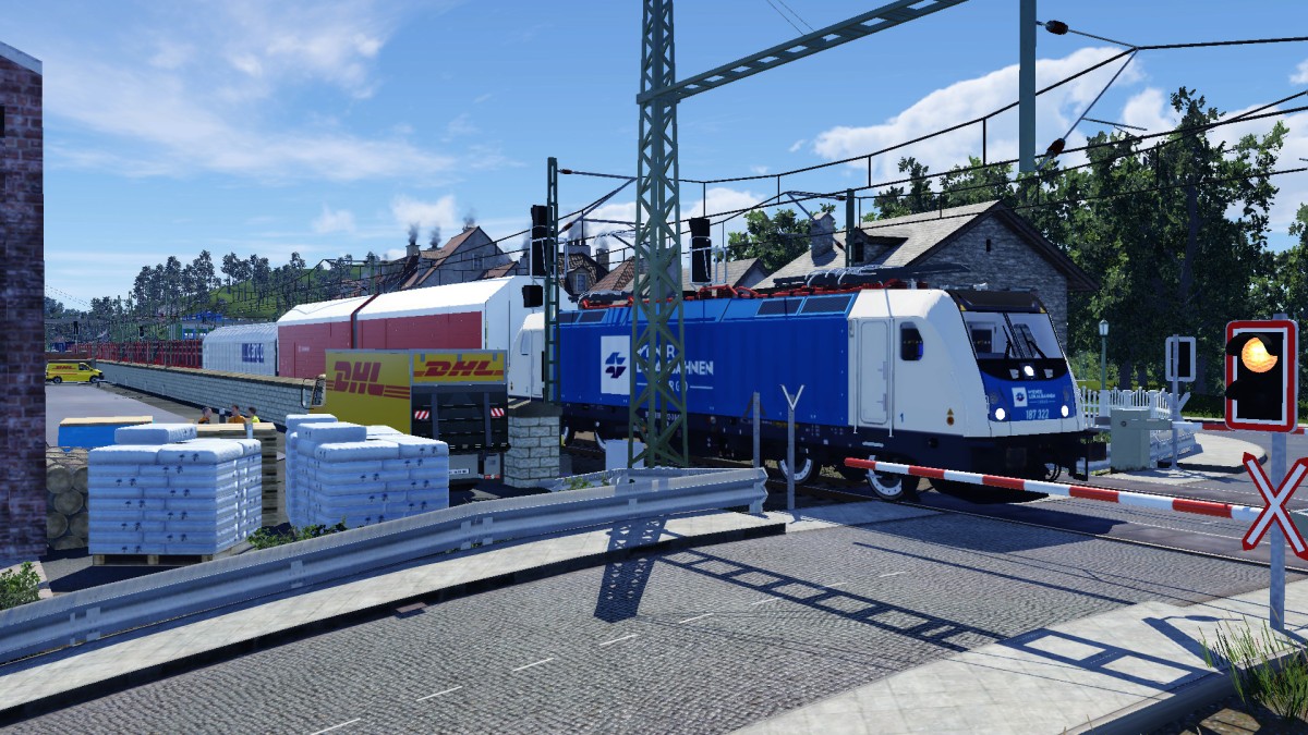 Güterzug durchquert St. Ingelbarth WIP