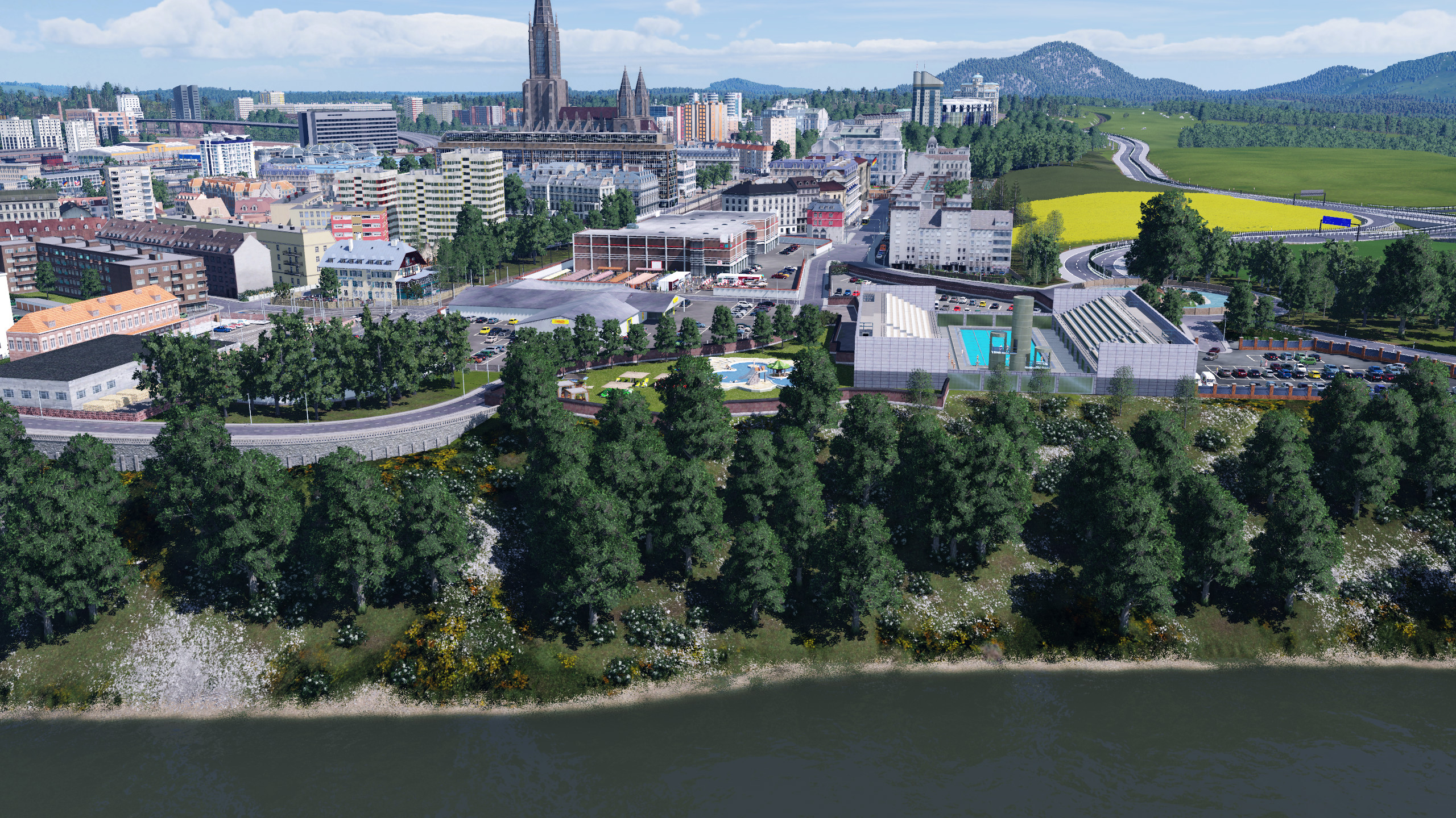 Ulm Vom Donauufer aus gesehen