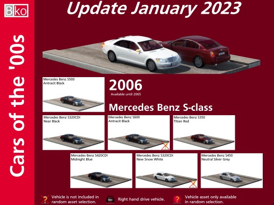 Cars of the 00's January update