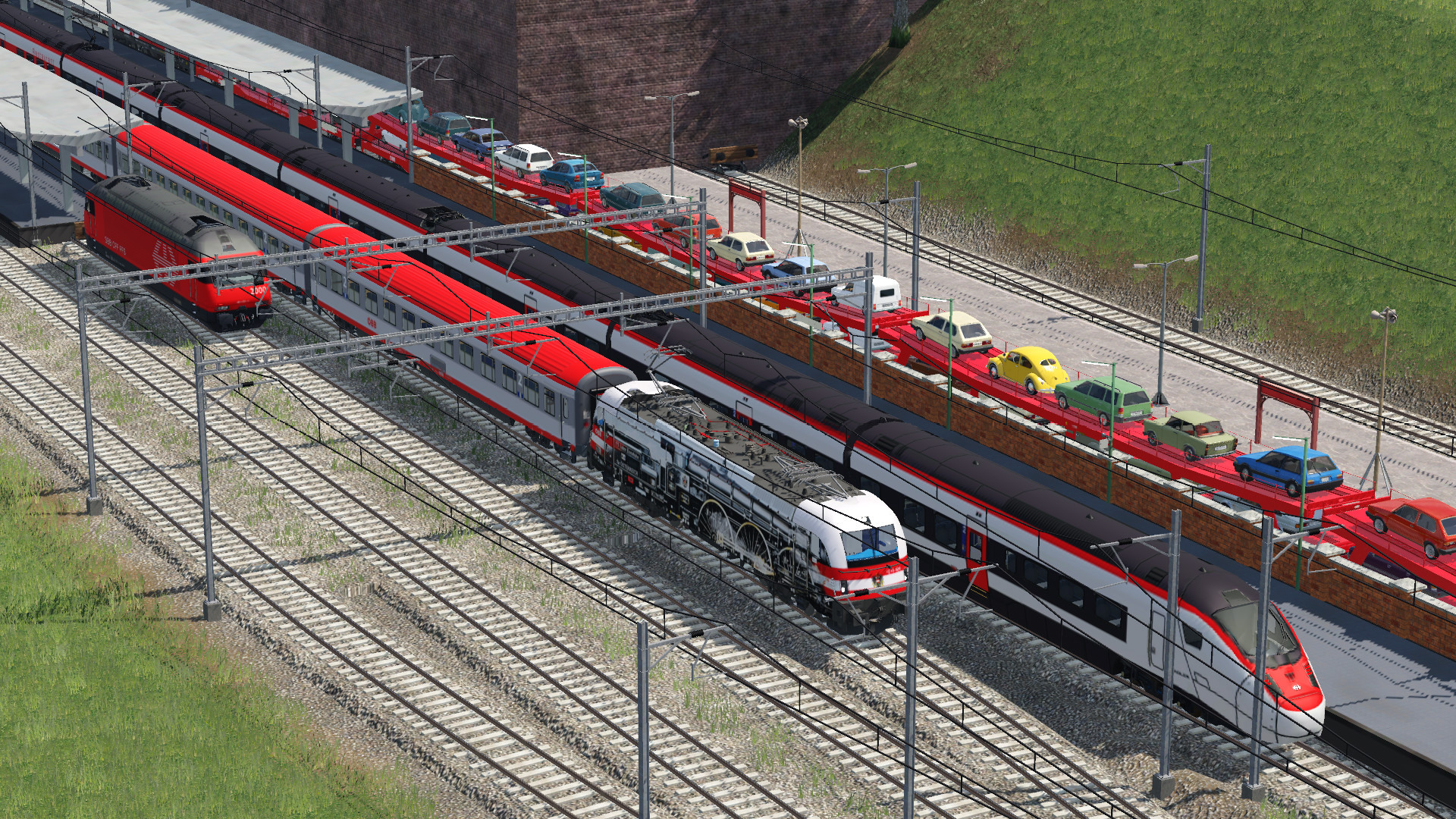 Vor dem Schweizer Grenzbahnhof