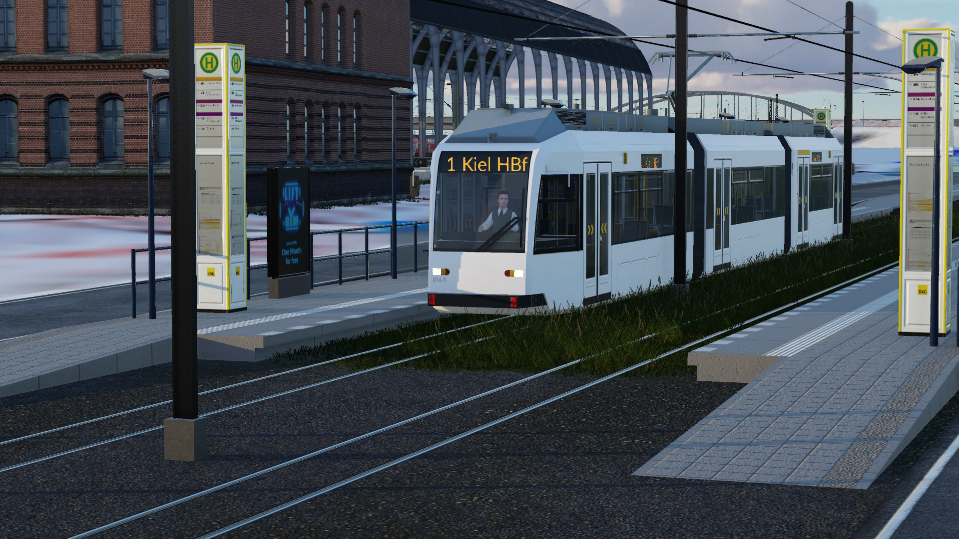 Geplante Tramhaltestelle vor dem Kieler HBf