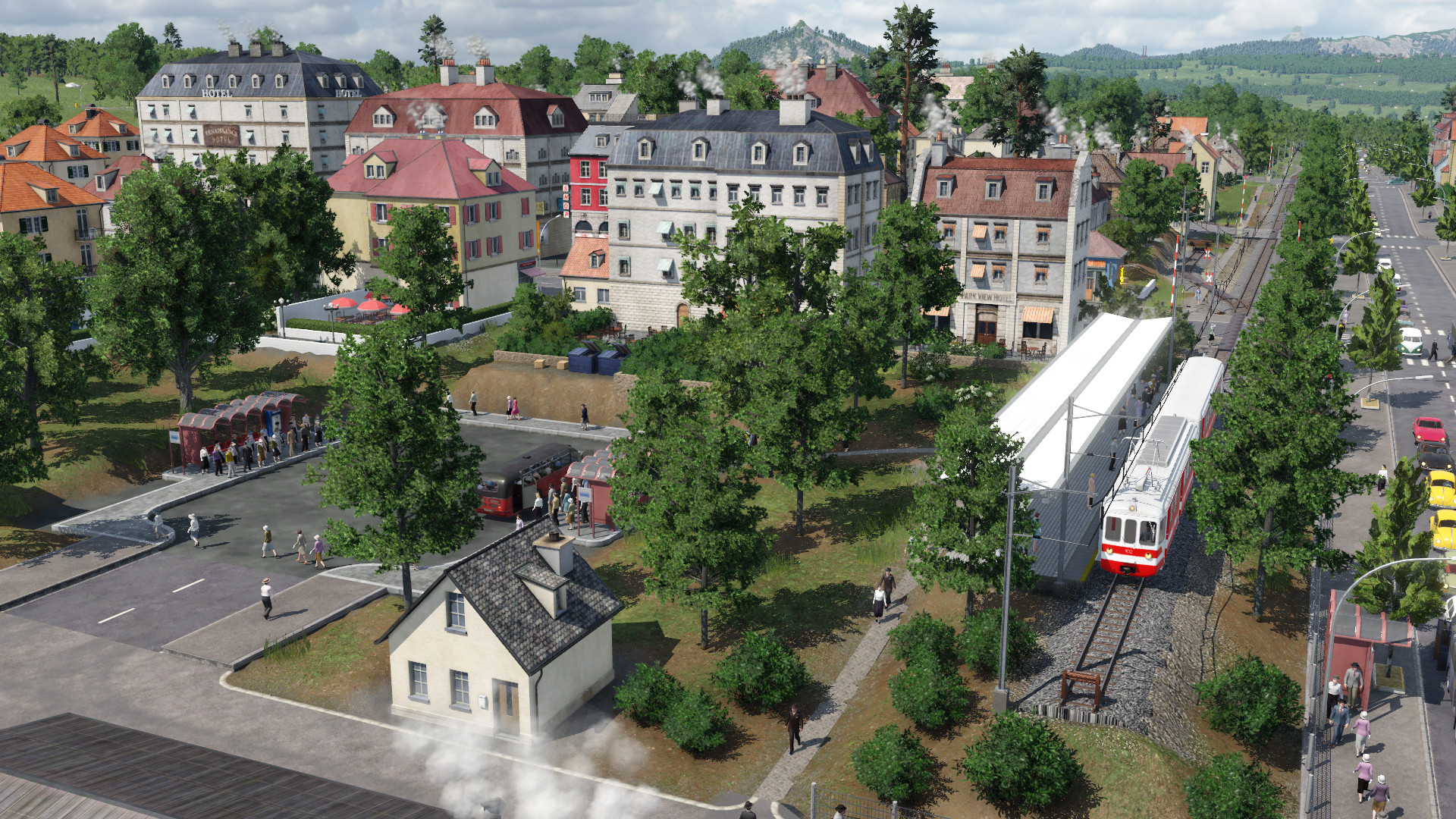 Endstation Schmalspurbahn mit Busbahnhof