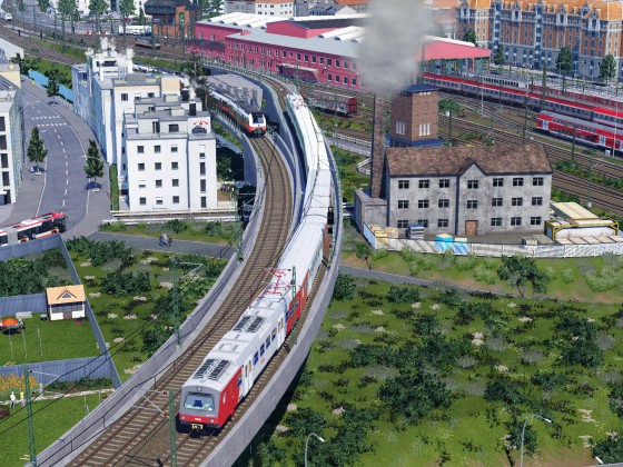 S-Bahn vom und Richtung Hauptbahnhof