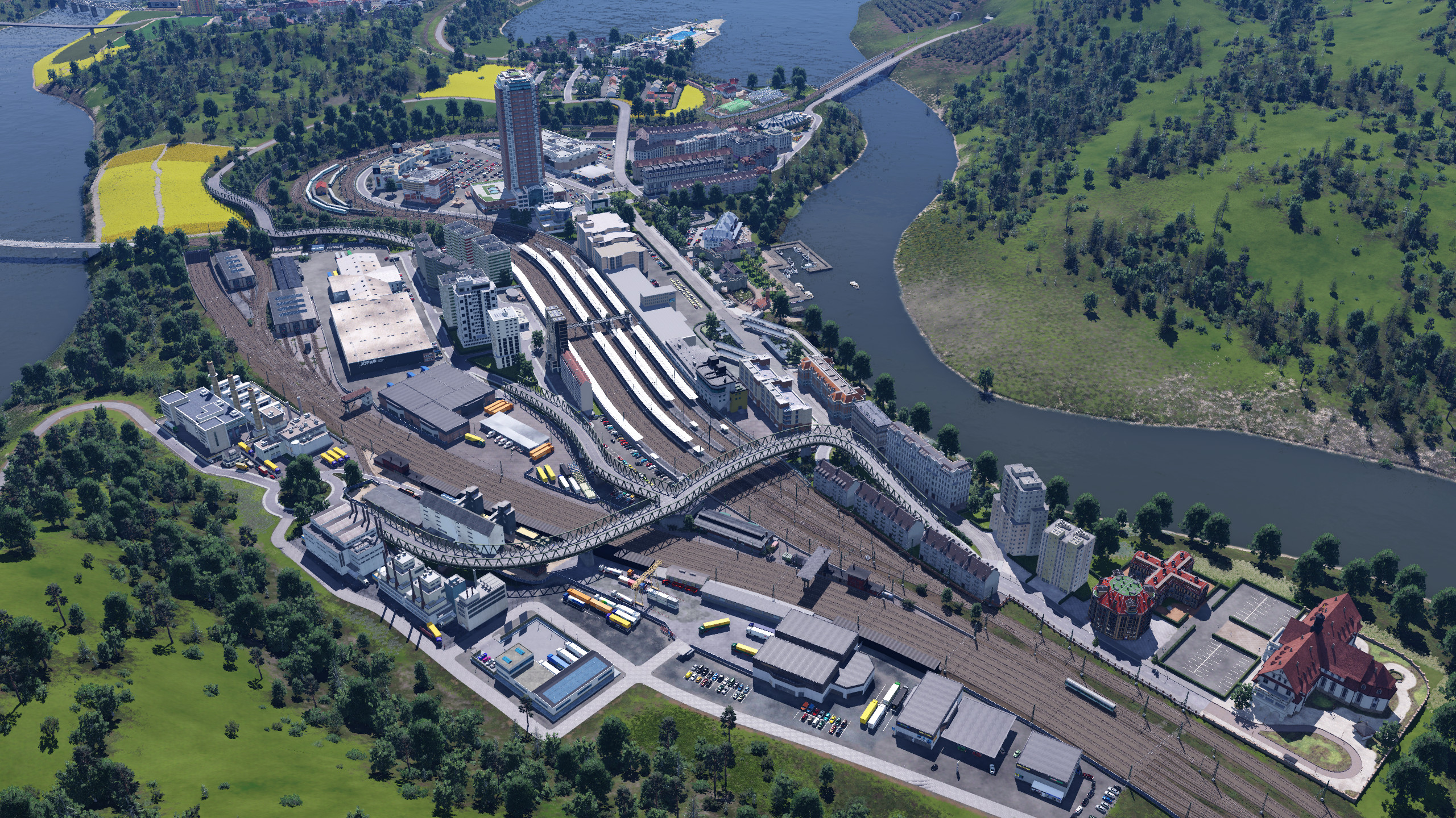 Blick auf den Bahnhof Konstanz mit RBF