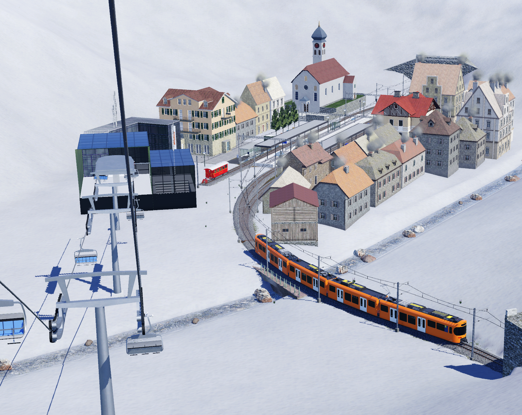 RBS Worbla im Schnee - Danke an Kokoloko für alle die schöne Meterspurige Fahrzeuge!