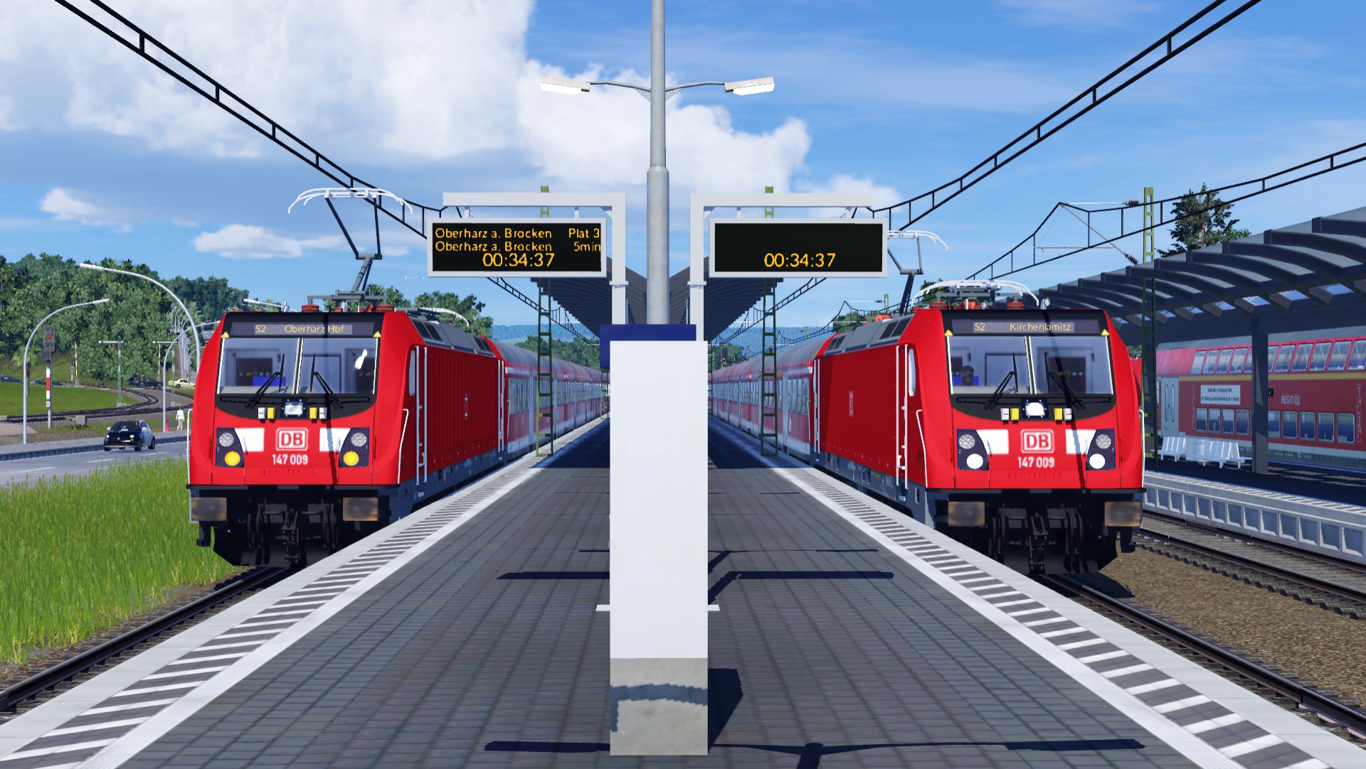 Information zu S2 von Oberharz am Brocken Hbf - weiter als S2 nach Oberharz am Brocken Hbf, heute von Gleis 3, direkt gegenüber.