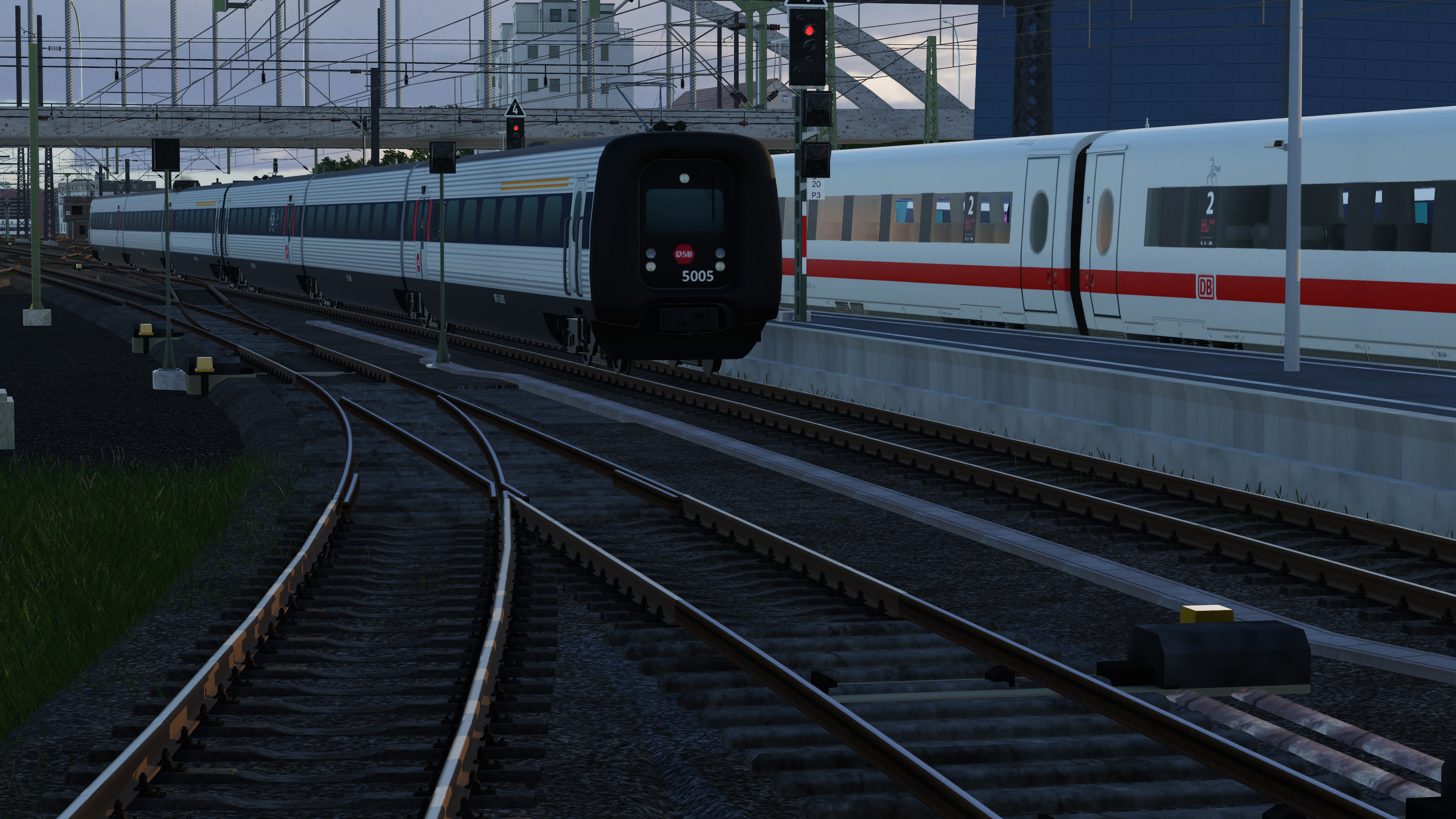 IC 390 bei der Einfahrt auf Gleis 3
