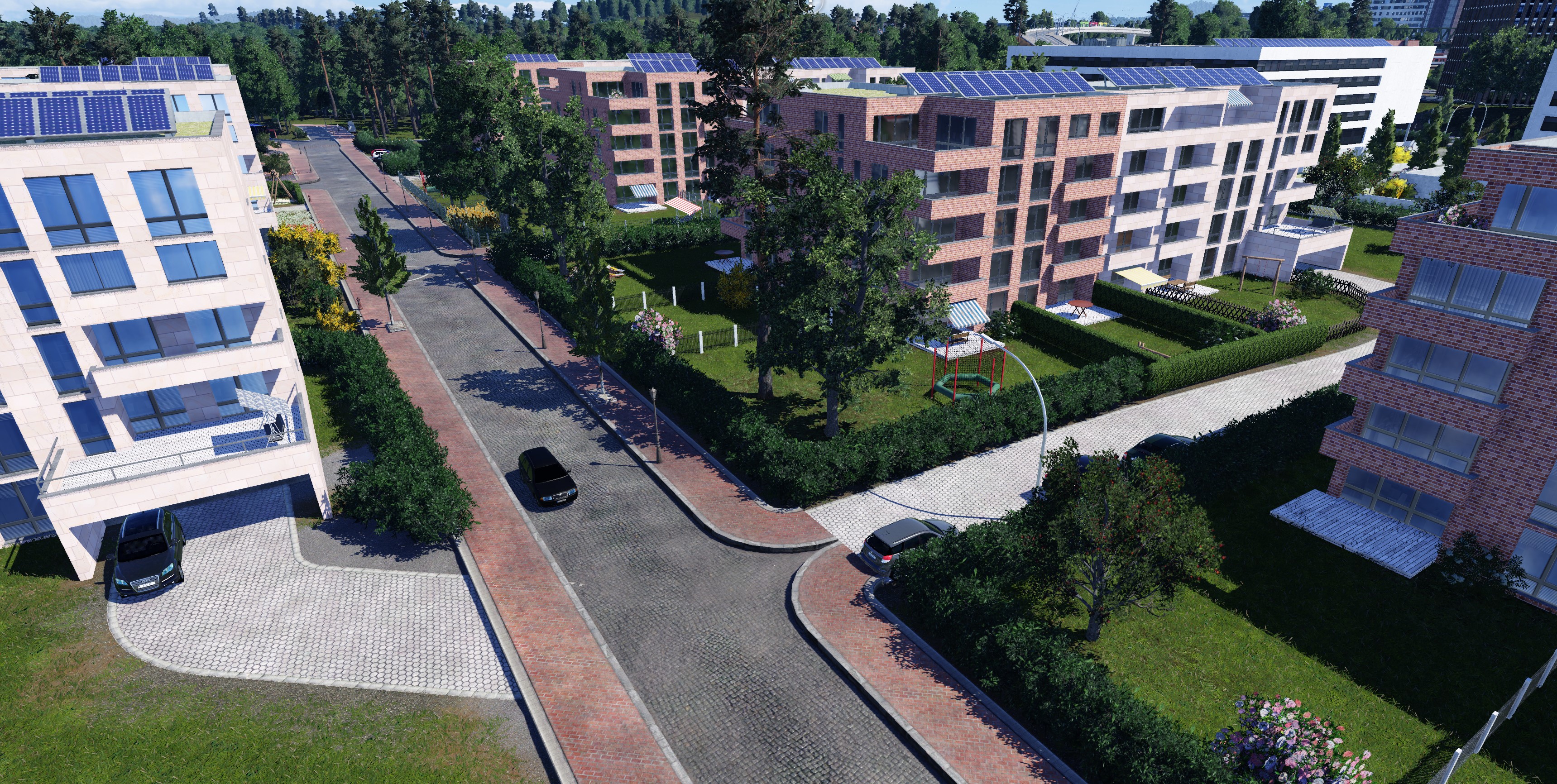 Wohngebiet am Rande der Stadt