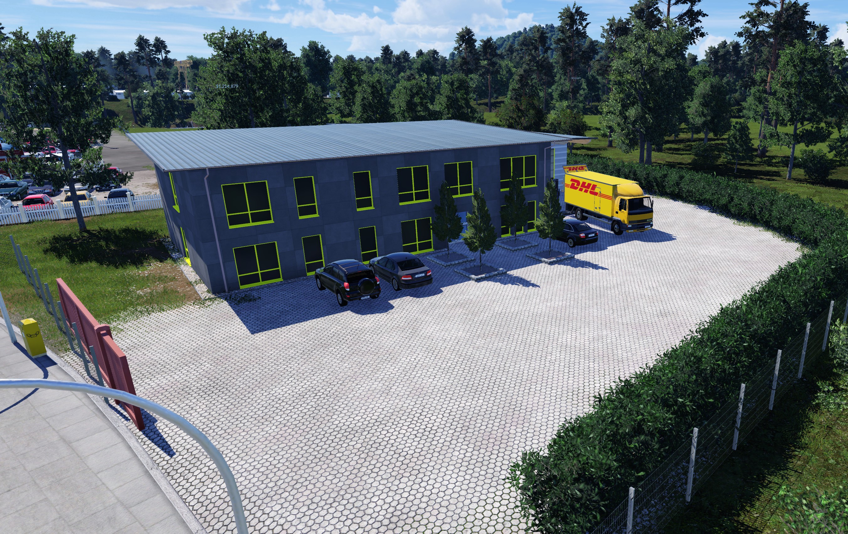 kleiner Betrieb mit Lagerhalle