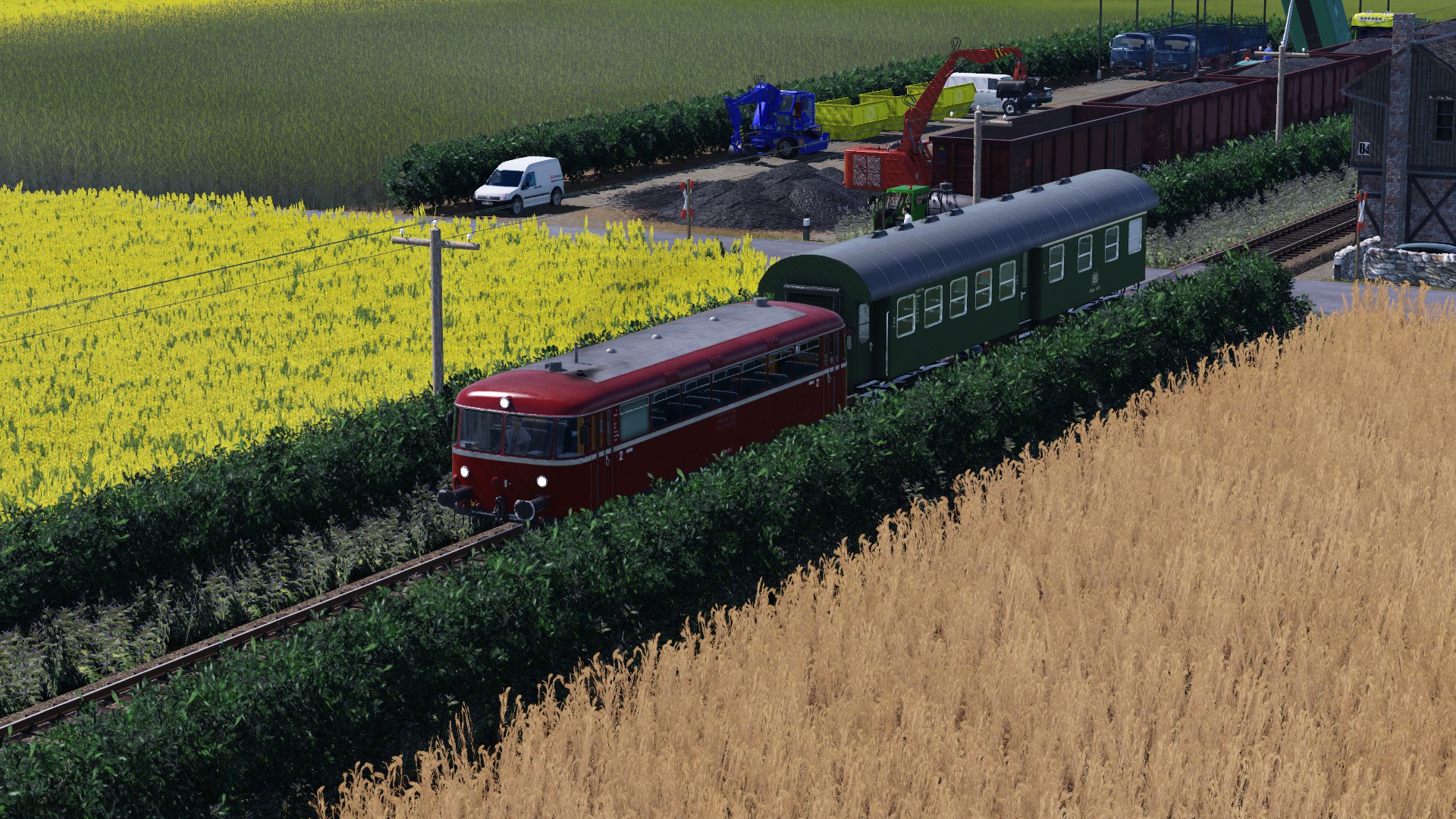 eine Überführungsfahrt der Museumseisenbahn