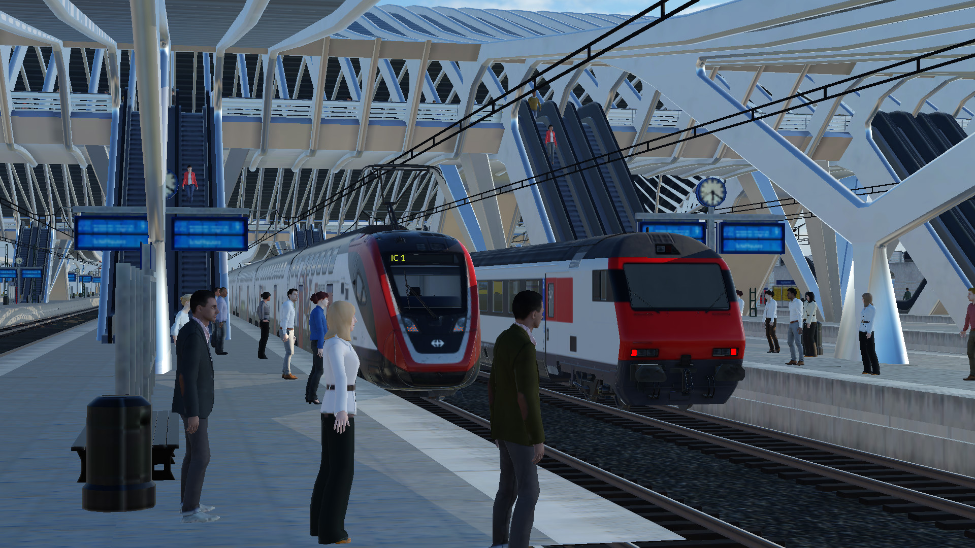 An einem Schweizer Bahnhof