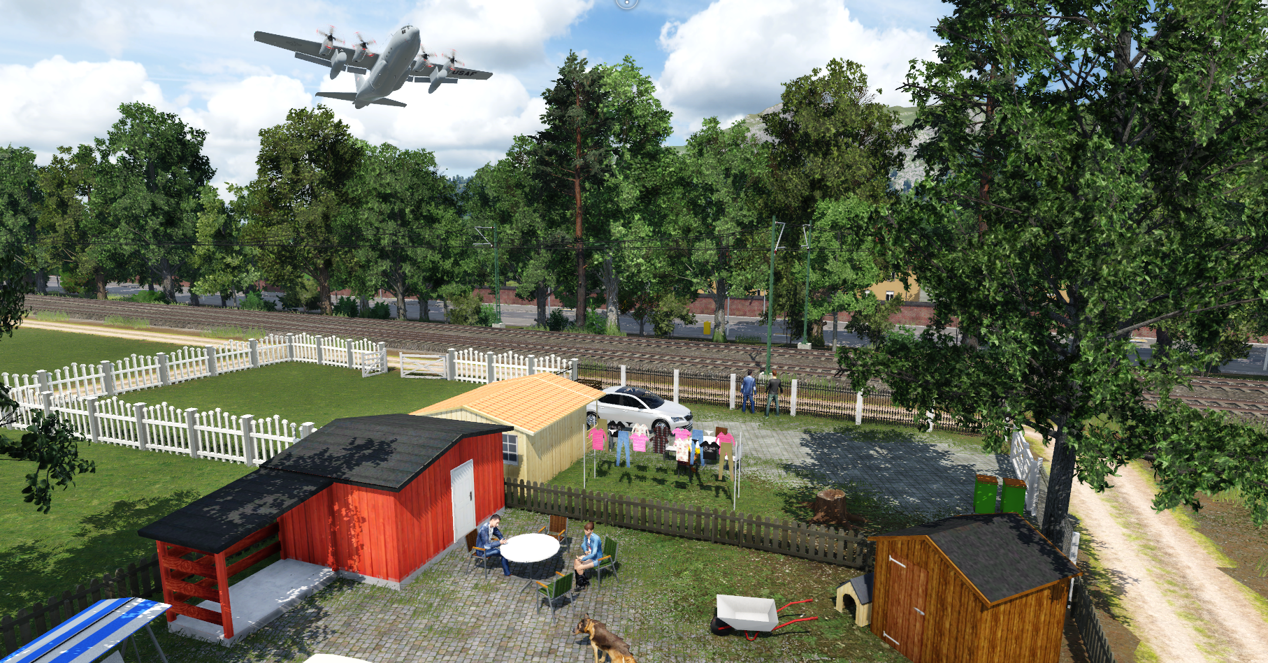 Gartenanlage gegenüber des Militärflugplatz´s, würde es euch stören?