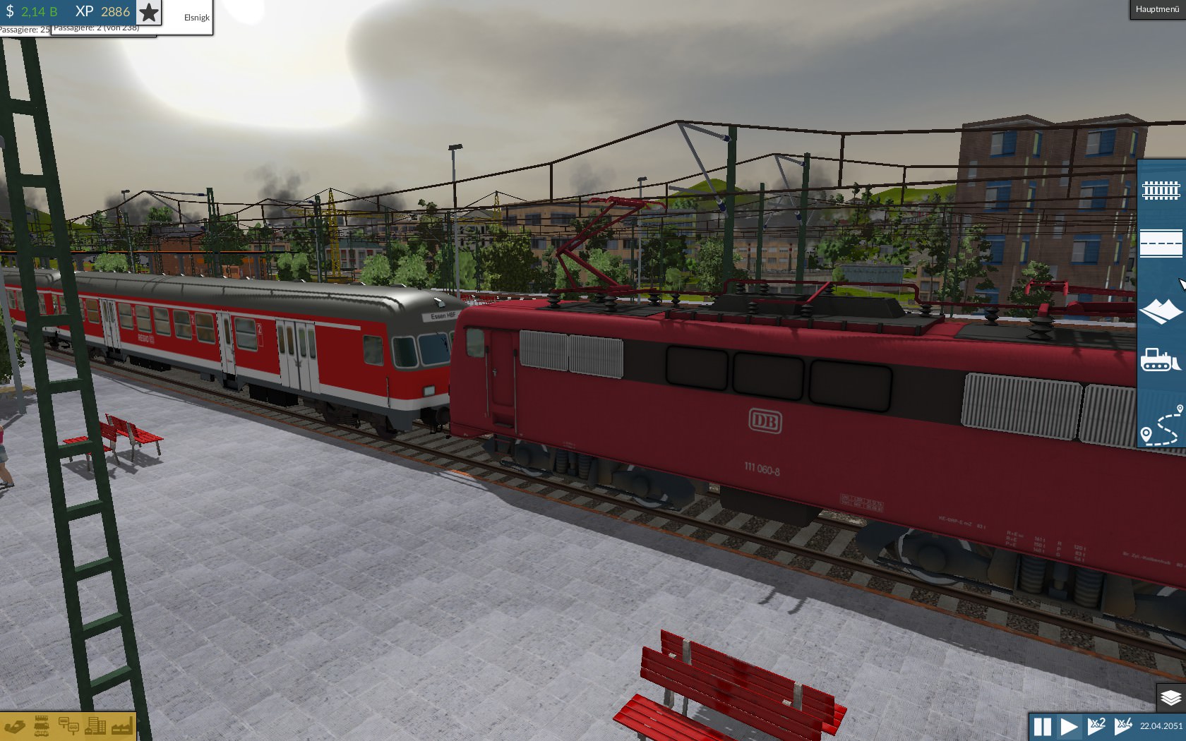 BR 111 mit einem umgedrehten RE aus N Wagen ^^