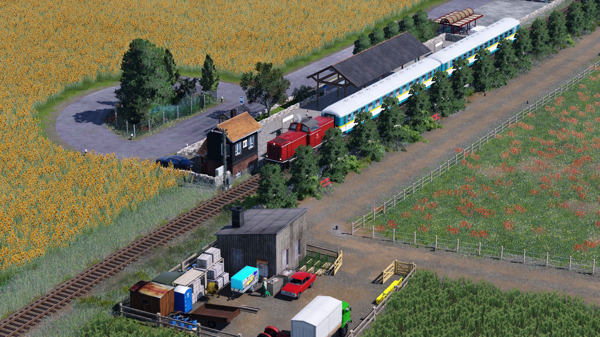 Br 211 257-1 mit Alex wagen hält in Hötensleben