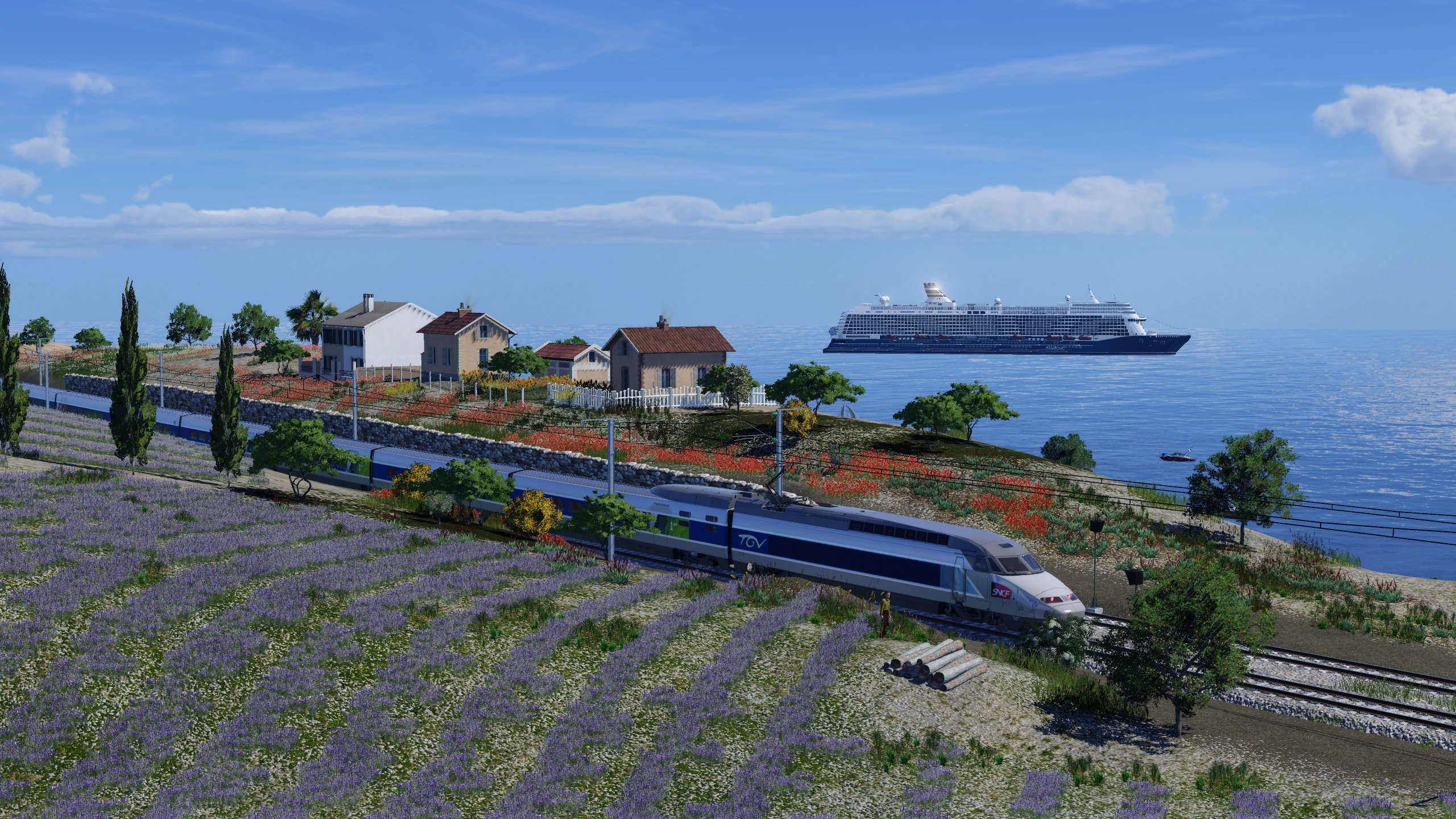 Ein TGV am Mittelmeerküste