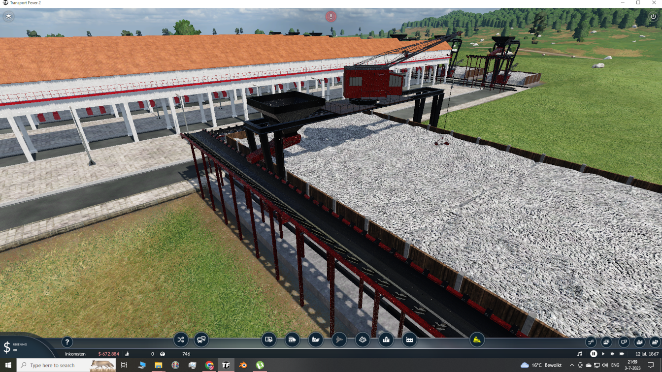 building road station,