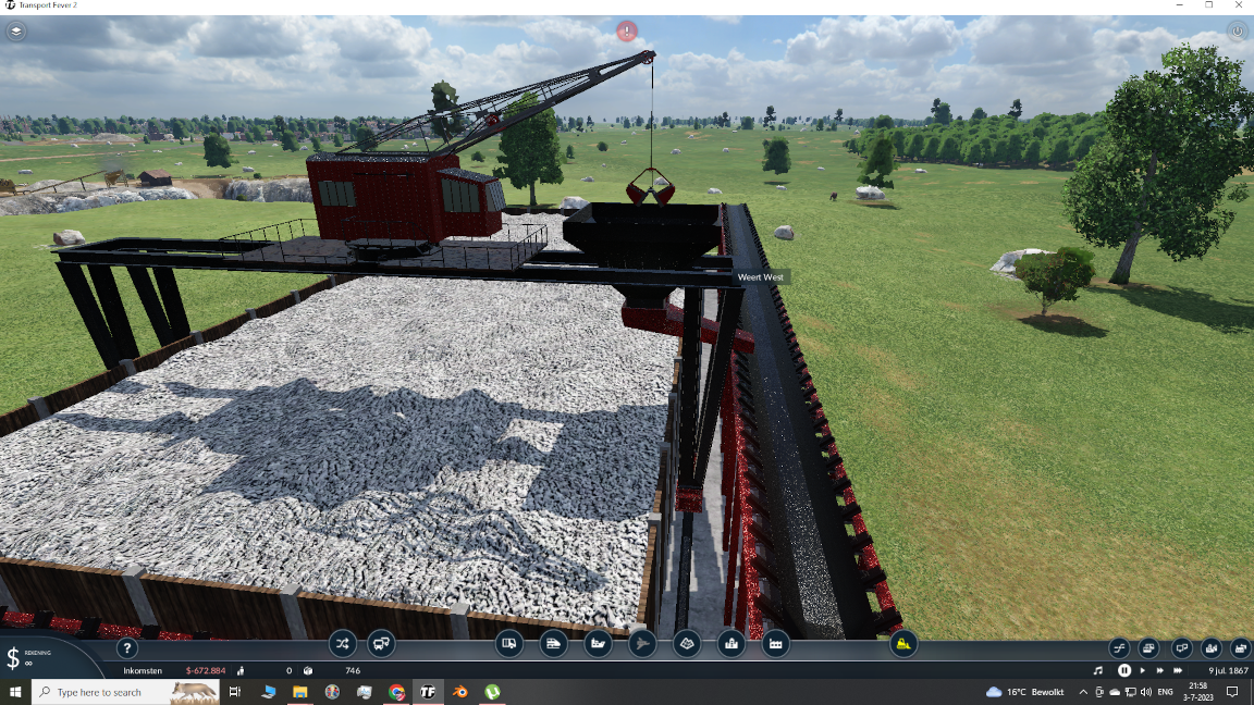 crane with grab