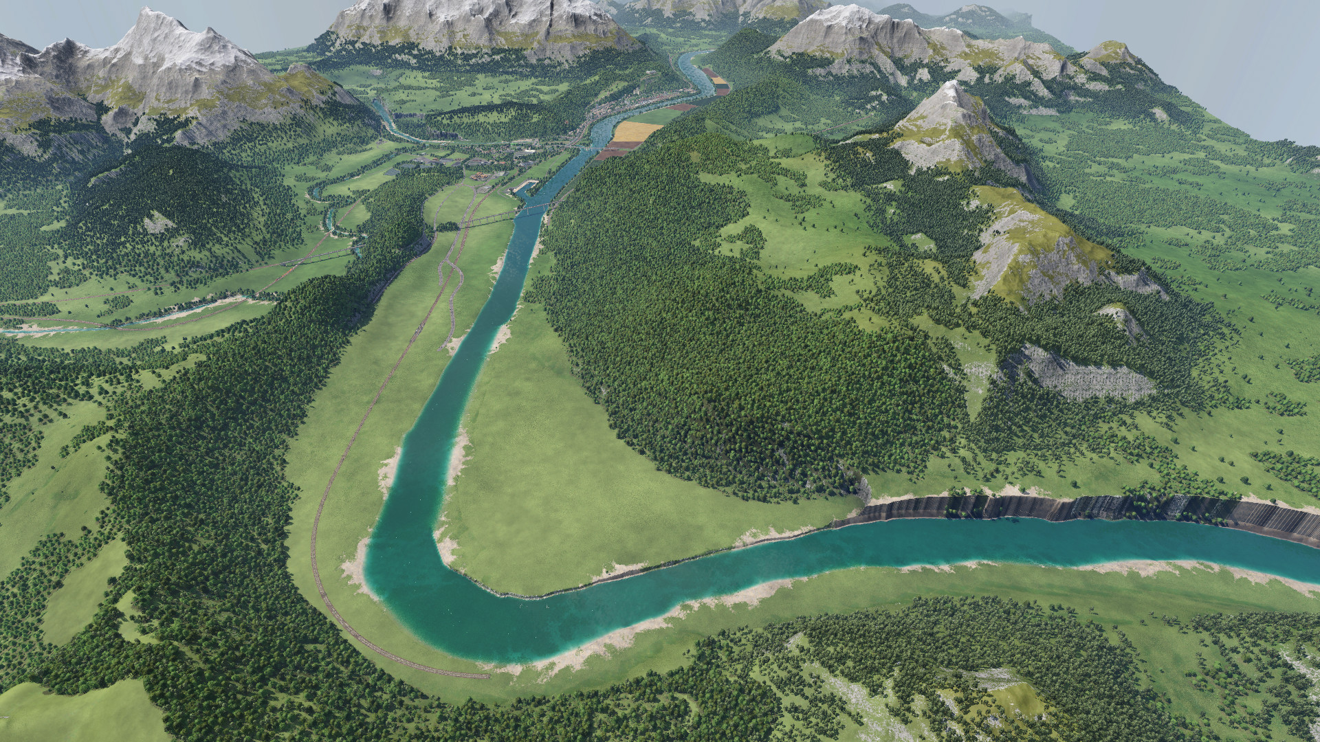 Fluss und Trasse in Langenprozelten ans Original angepasst