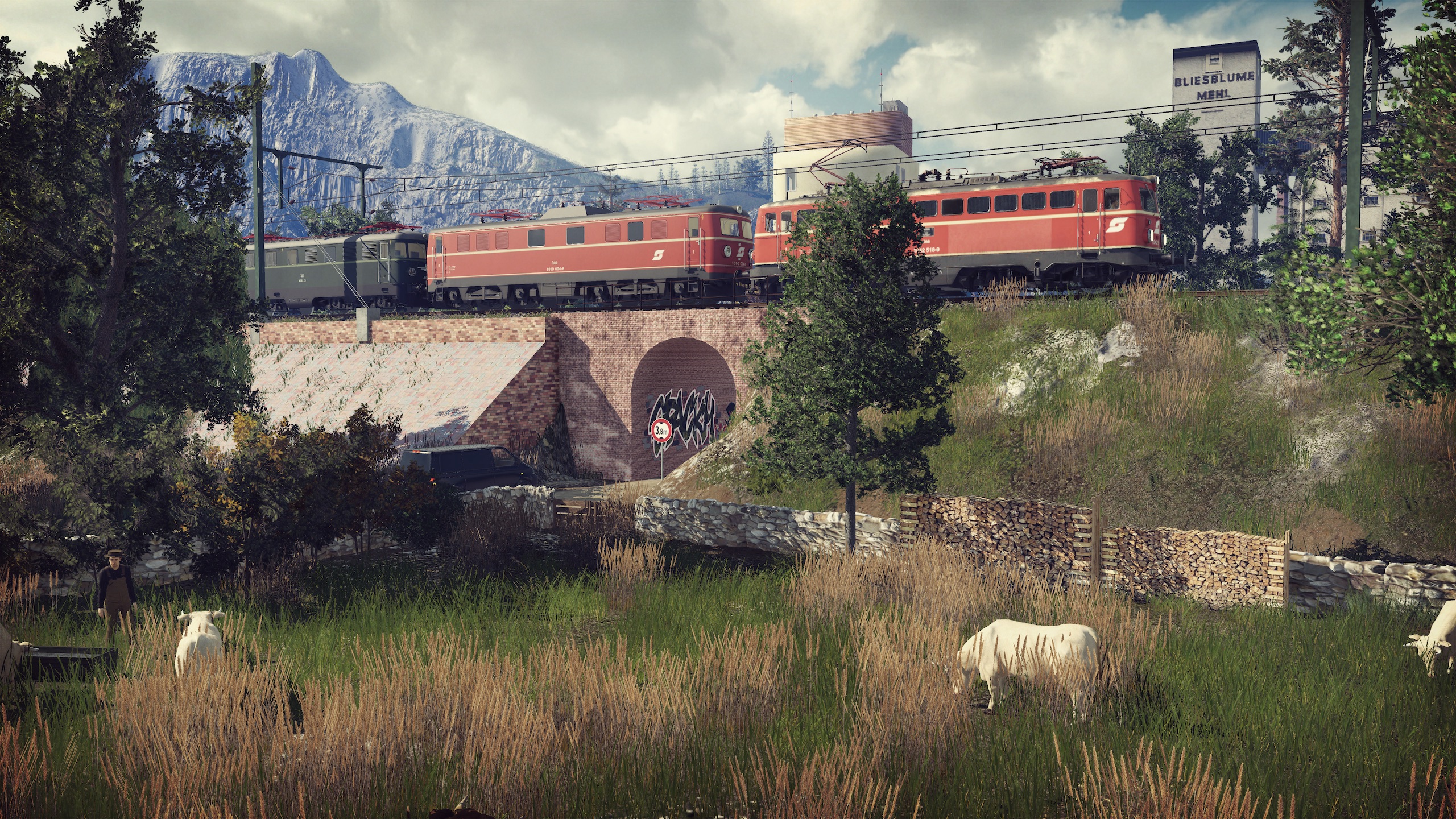 Train de machines en Autriche