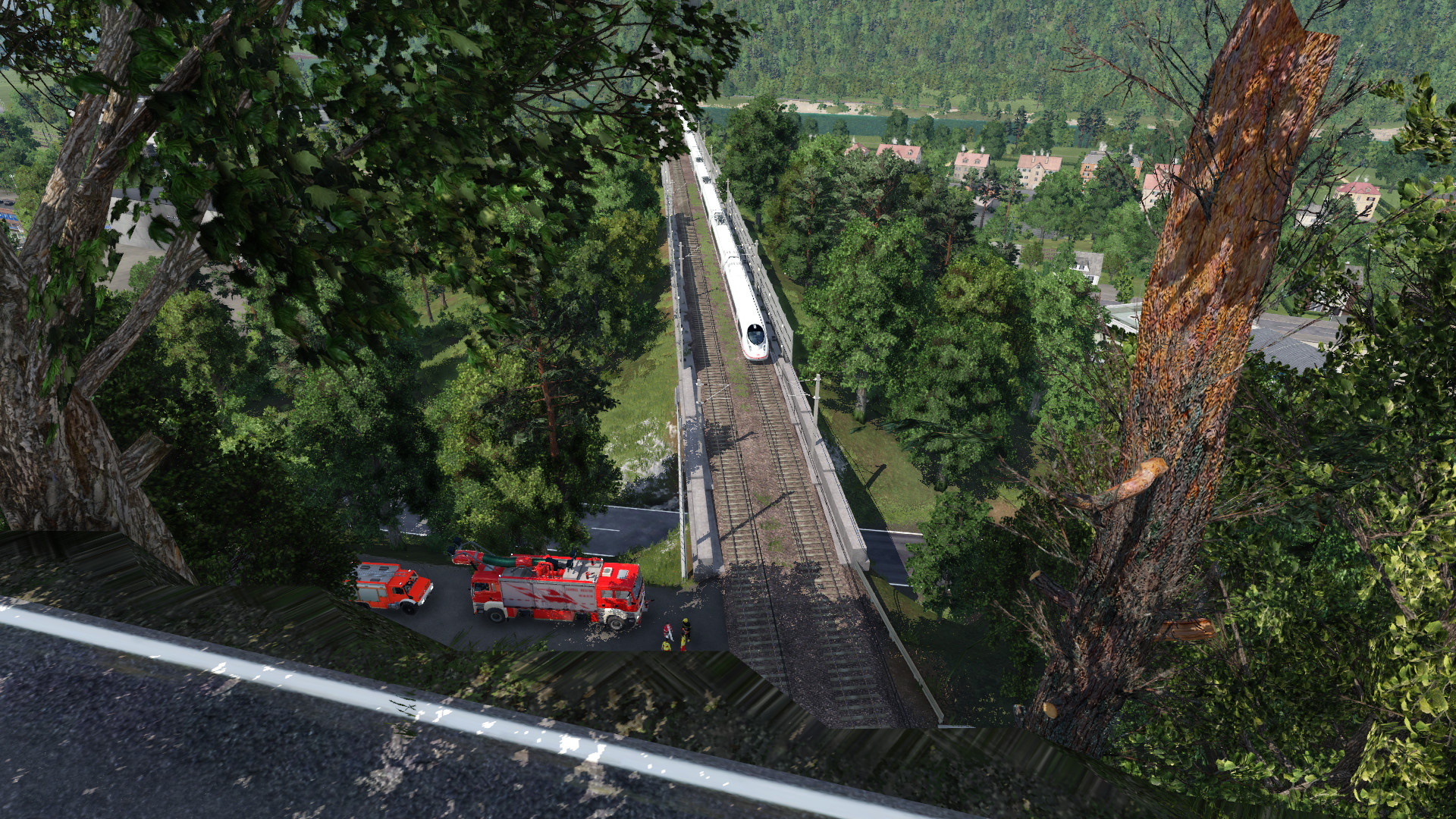 Feuerwehrübung an der Mainbrücke Gemünden