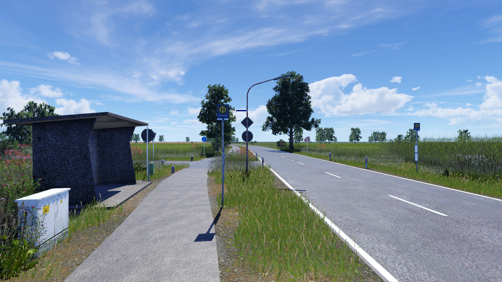 Auf den Bus warten.....