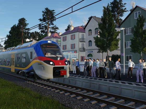 Alstom Coradia Stream als Trenitalia POP am Haltepunkt