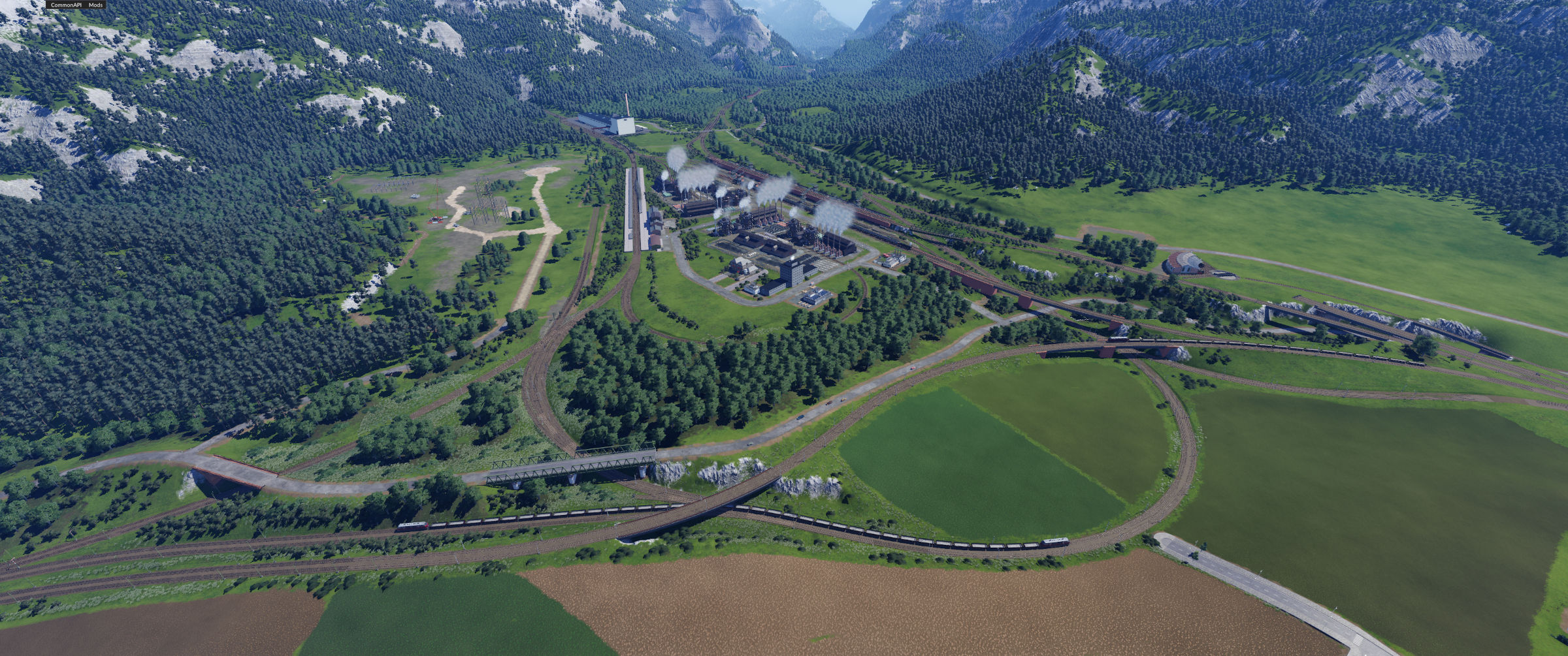 Neue Alpenkarte. Übersicht Stahlwerk 1+2.