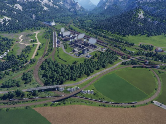 Neue Alpenkarte. Übersicht Stahlwerk 1+2.