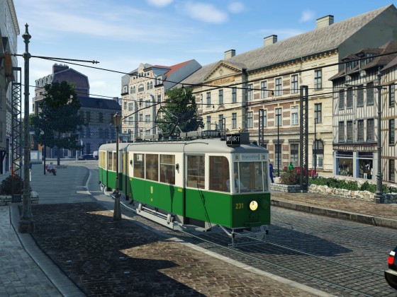Die Innsbrucker-Ring-Tramway nähert sich der Altstadt