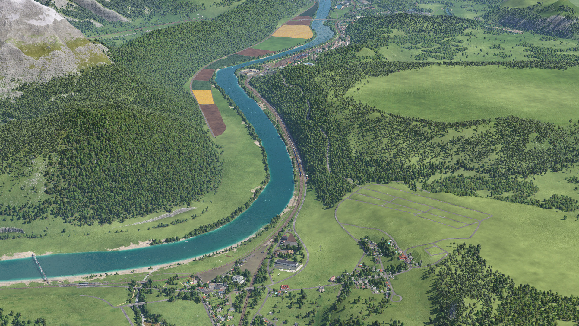 Blick von dem was mal Wernfeld wird Richtung Gemünden