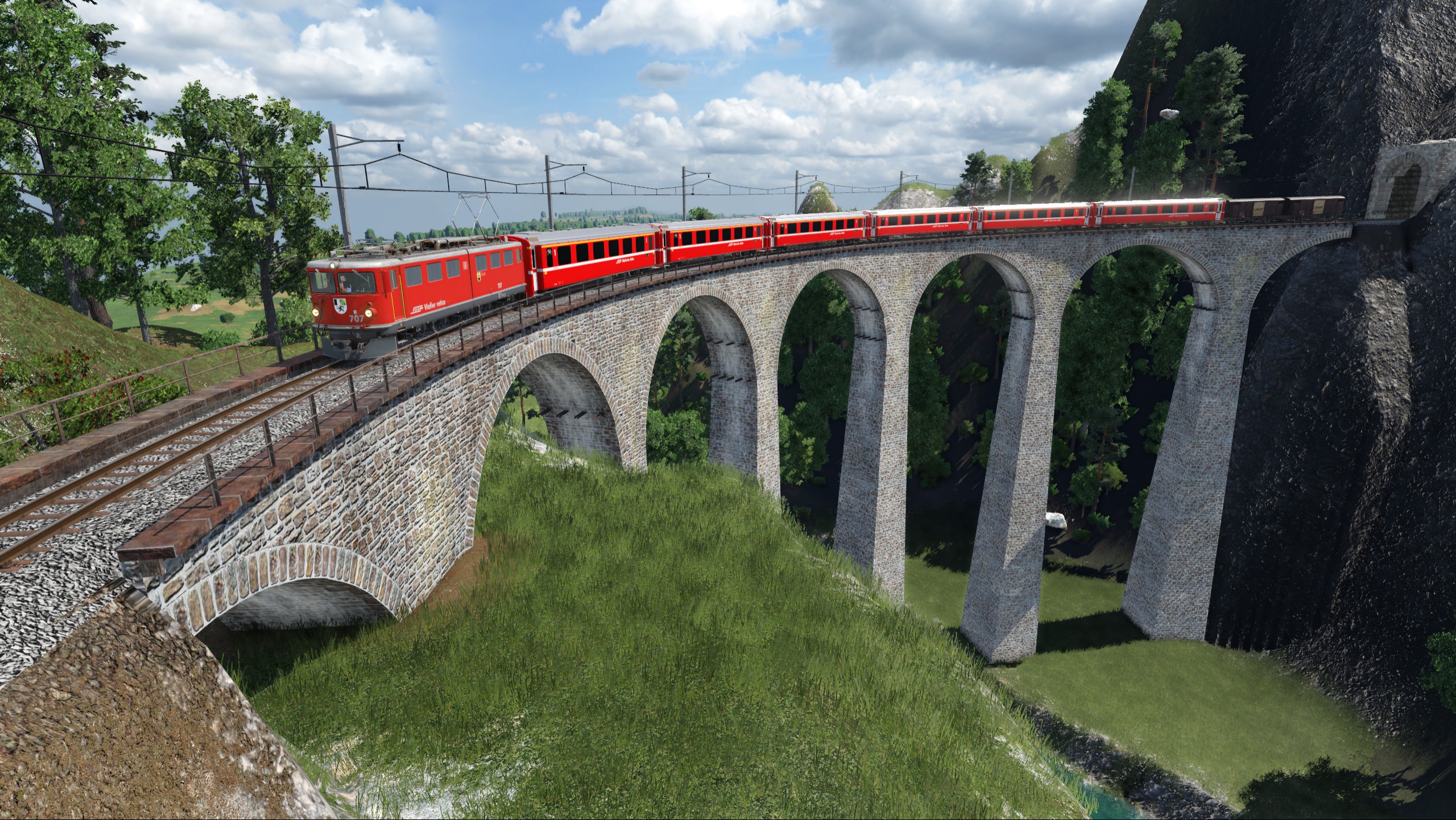 Landwasserviadukt der Rhätische Bahn