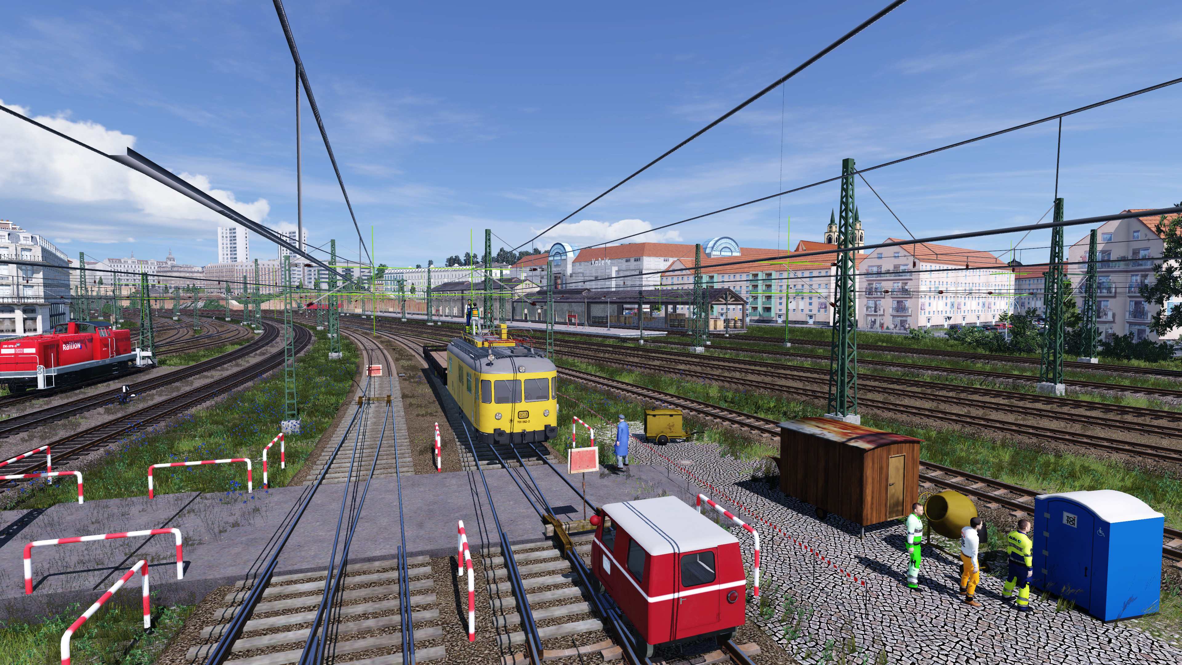 Zughilfendemontage im Hauptbahnhof