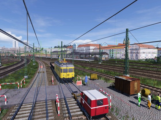 Zughilfendemontage im Hauptbahnhof