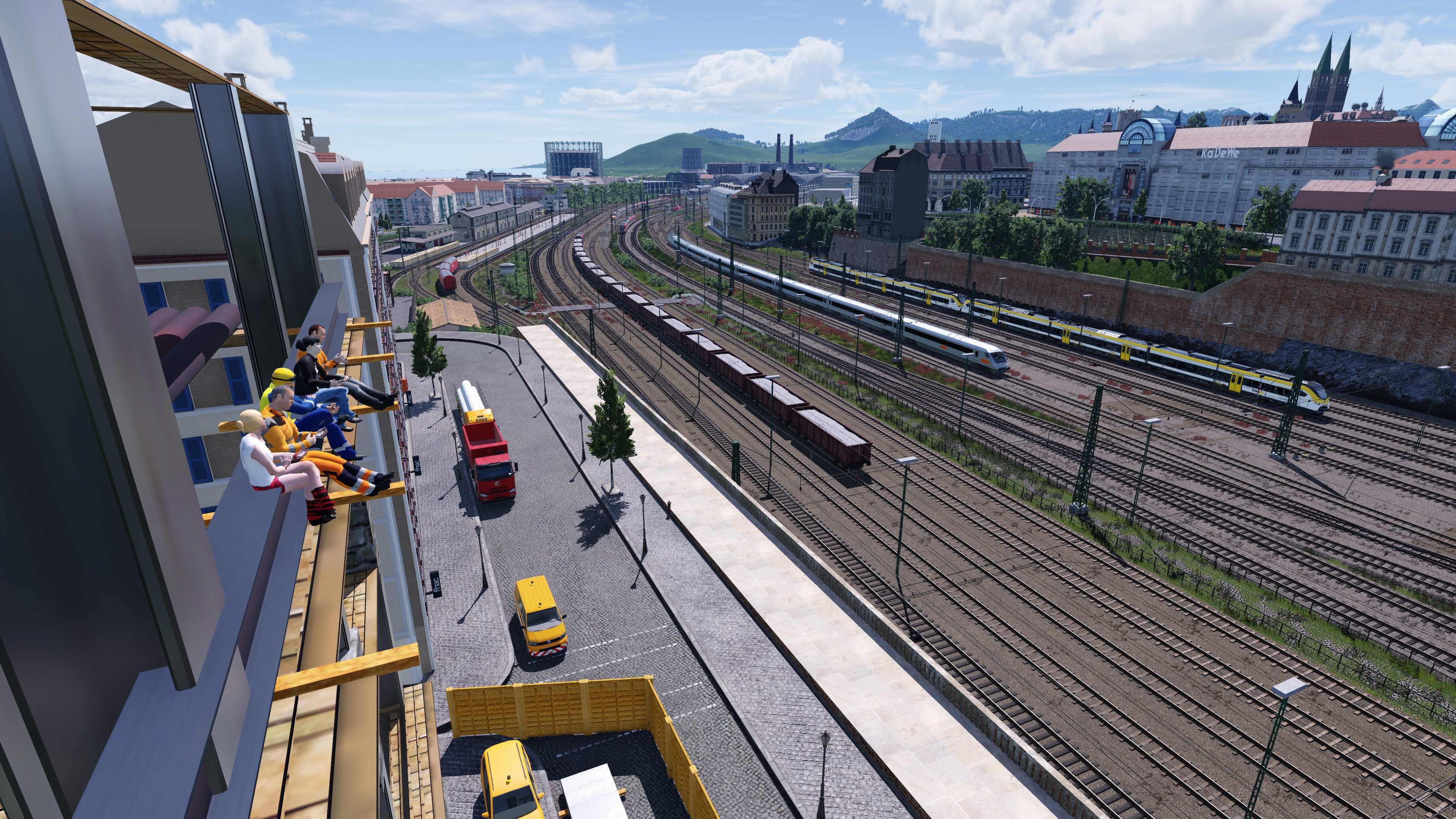 Mittagspause auf der Baustelle