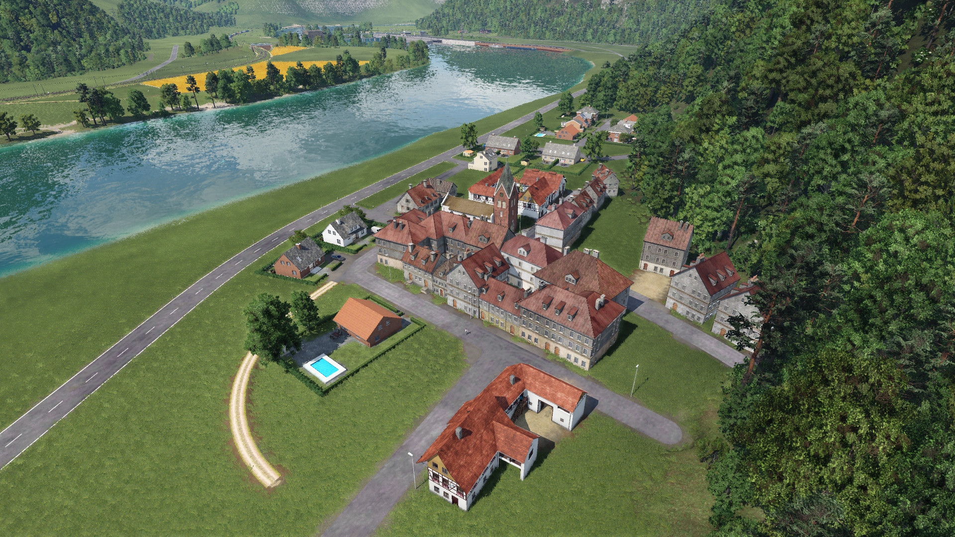 Harrbach, Blickrichtung Staustufe