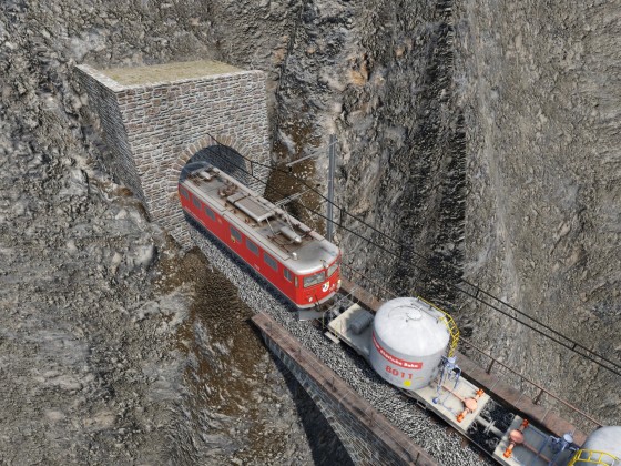 Erste Versuche im RhB Tunnelbau
