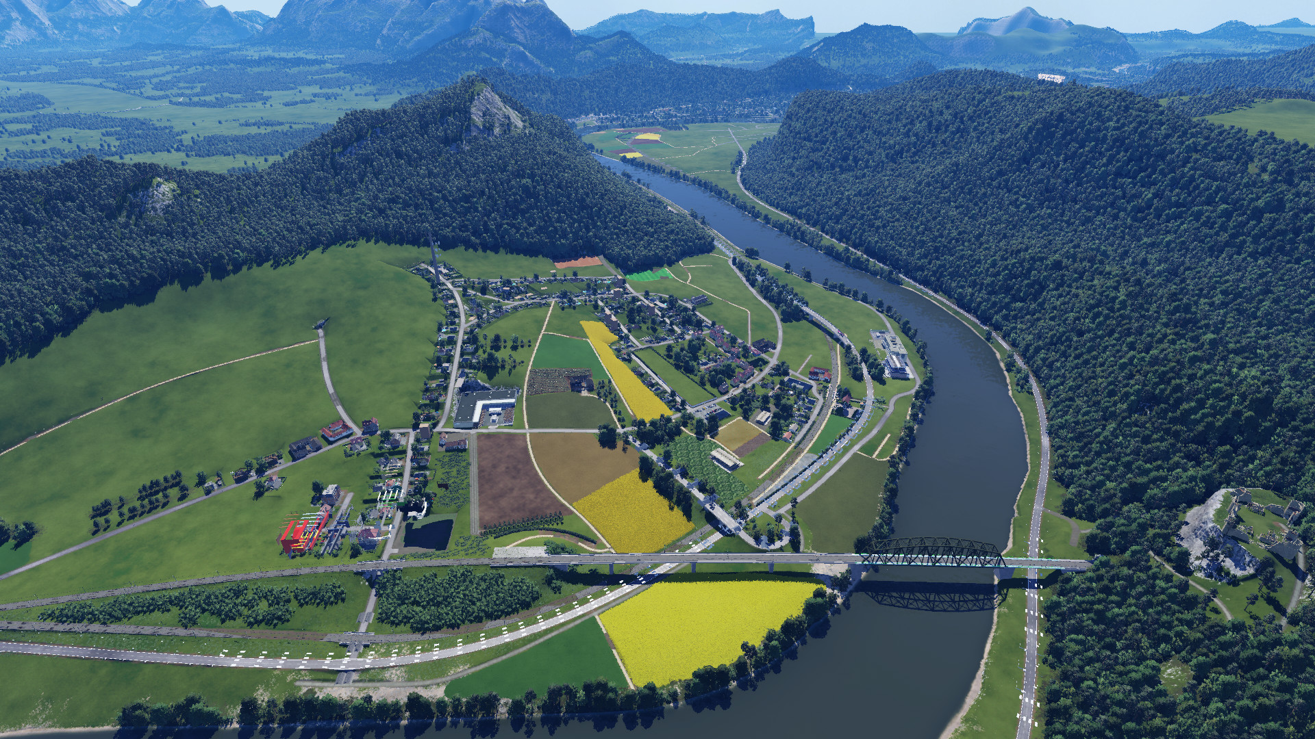 Blick von Neuendorf über Hofstetten nach Lapro