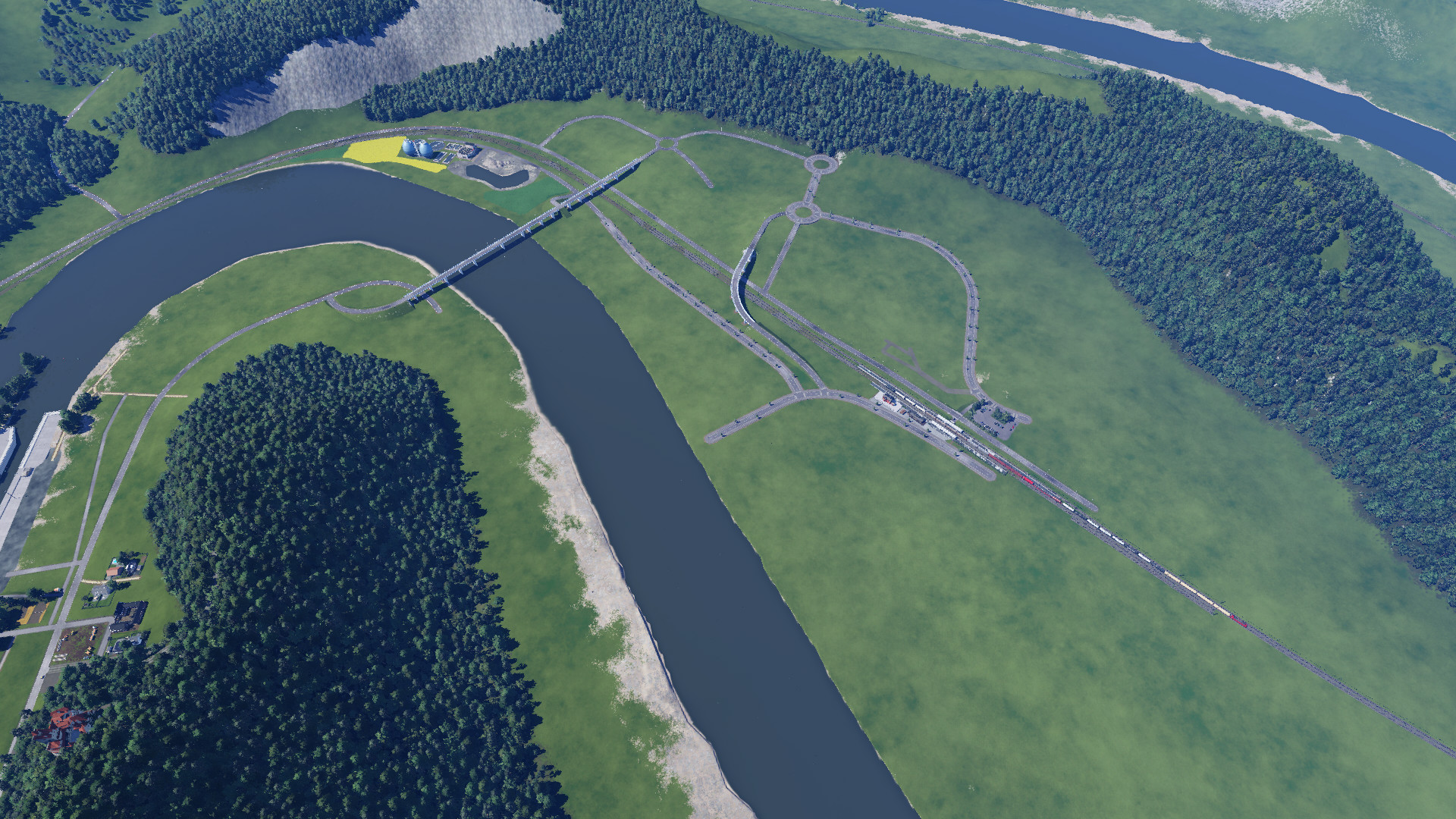 Karlstadt hat zumindest schon einen Bahnhof und eine Kläranlage