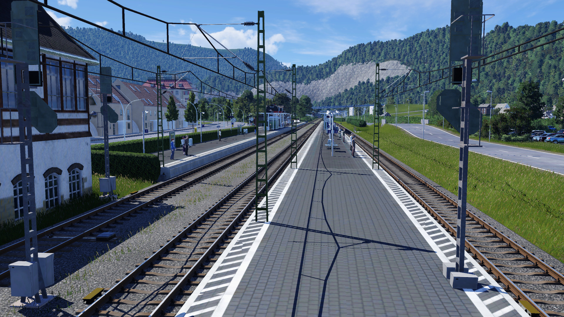 Blicke auf Karlstadt vom Bahnsteig 2