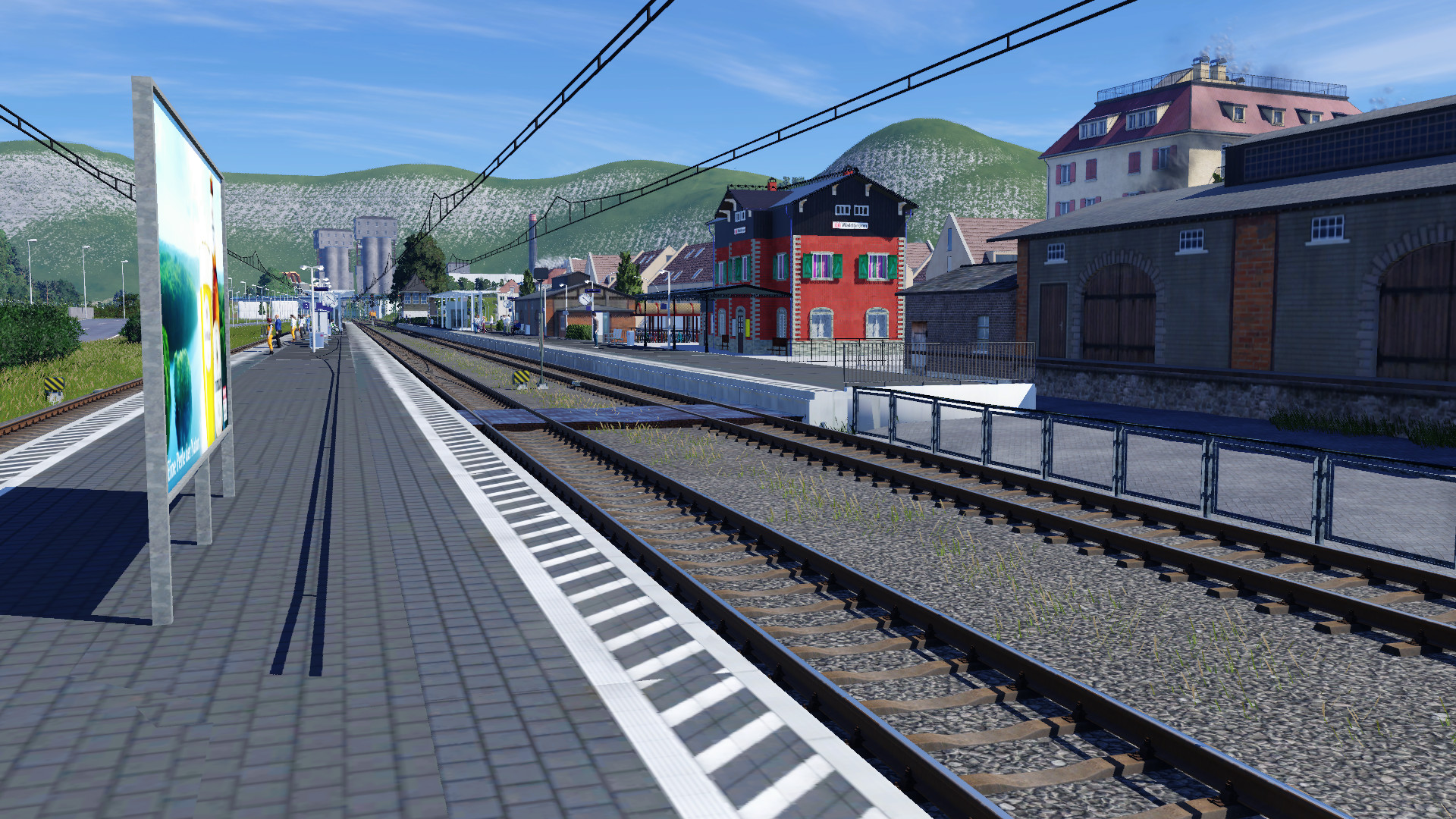 Blicke auf Karlstadt vom Bahnsteig 3