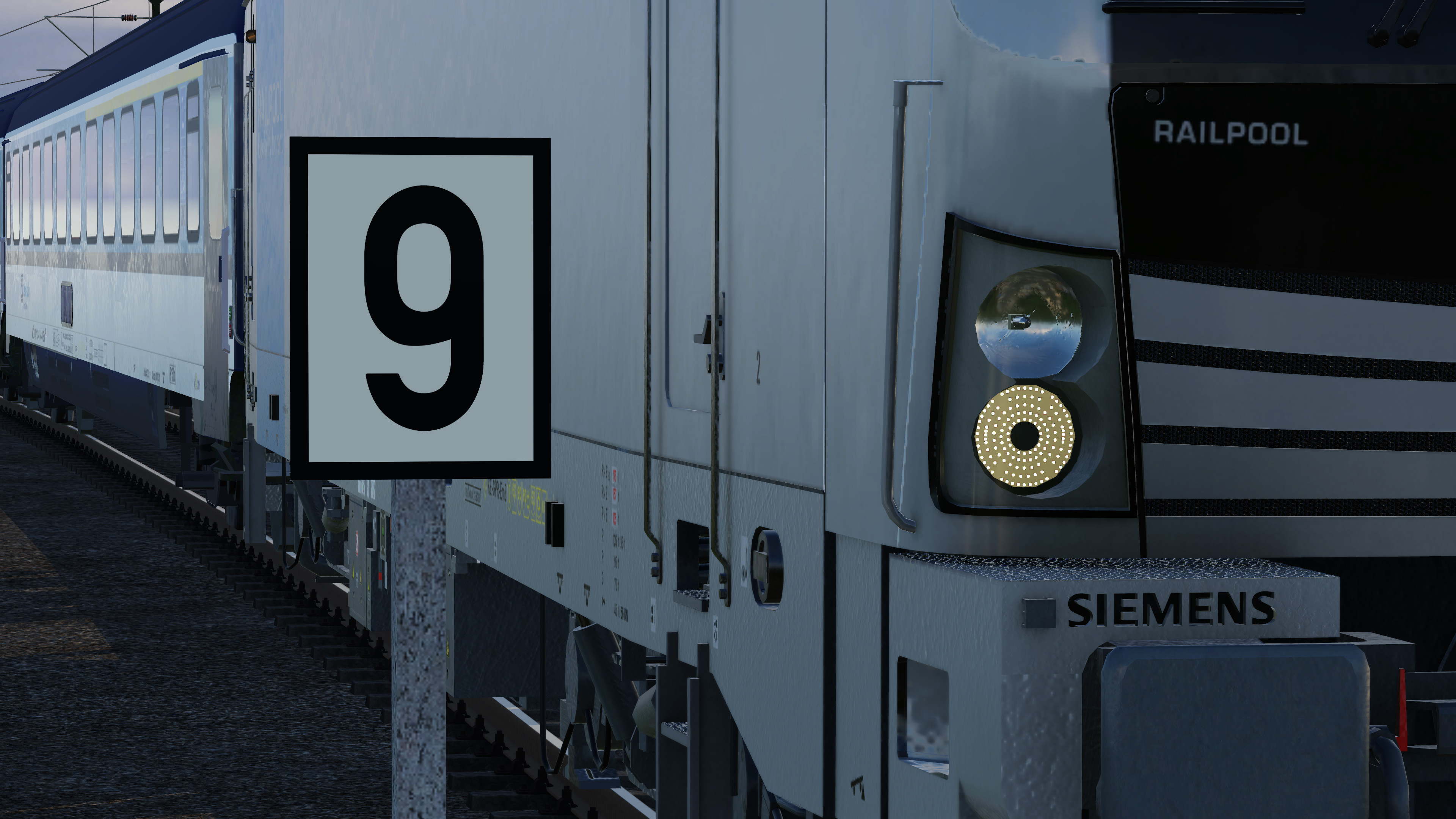 Vectron im Abendlicht