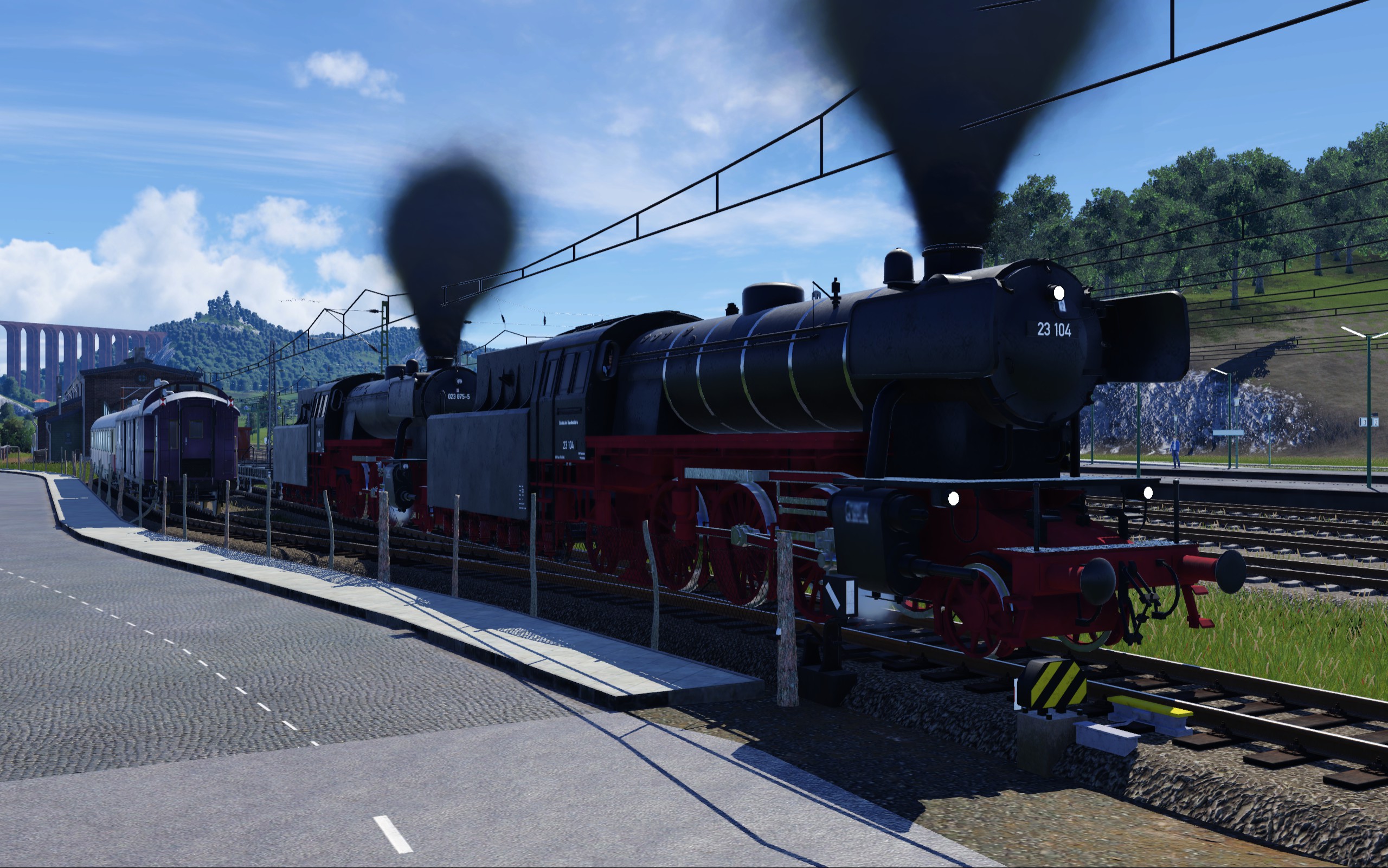 BR 23 zieht 250 m Güterzug (1.12.2023) #2