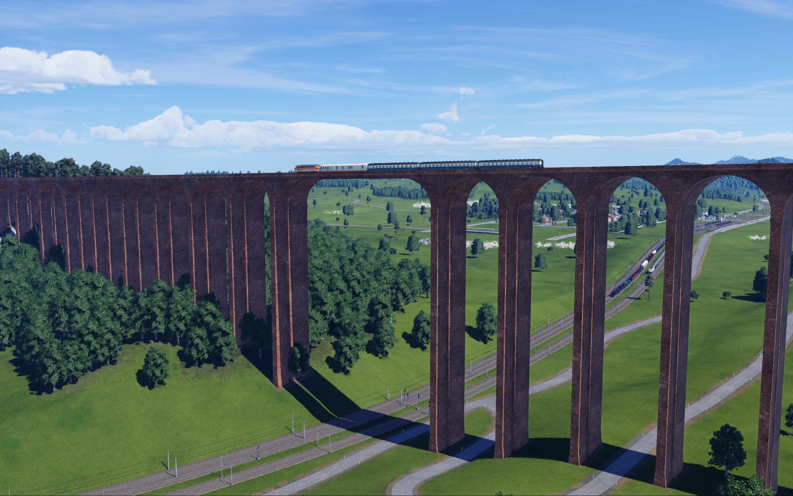 Endlich Zugverkehr auf dem Viadukt! (2.12.2023)