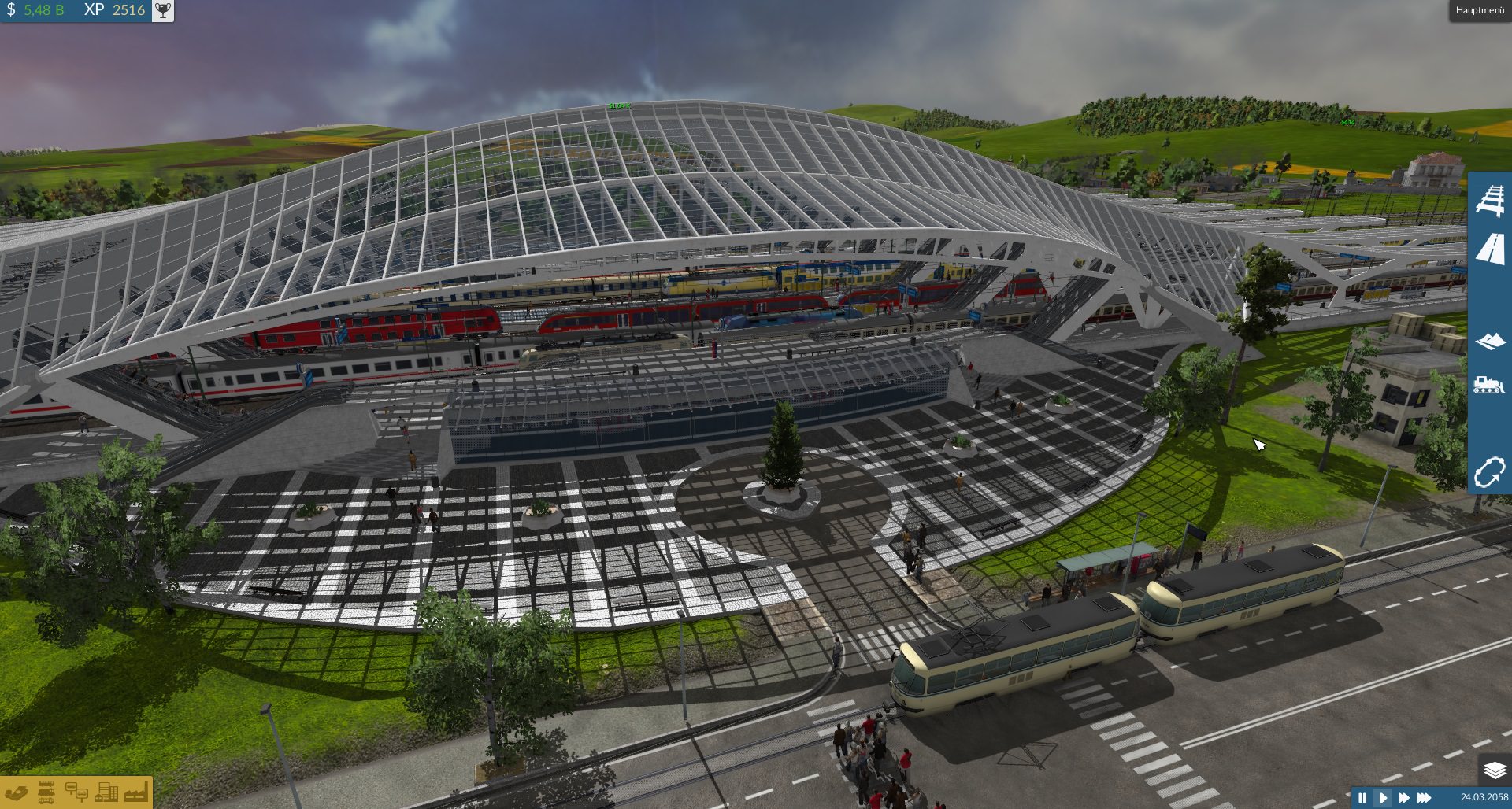 Blick auf den Bahnhof