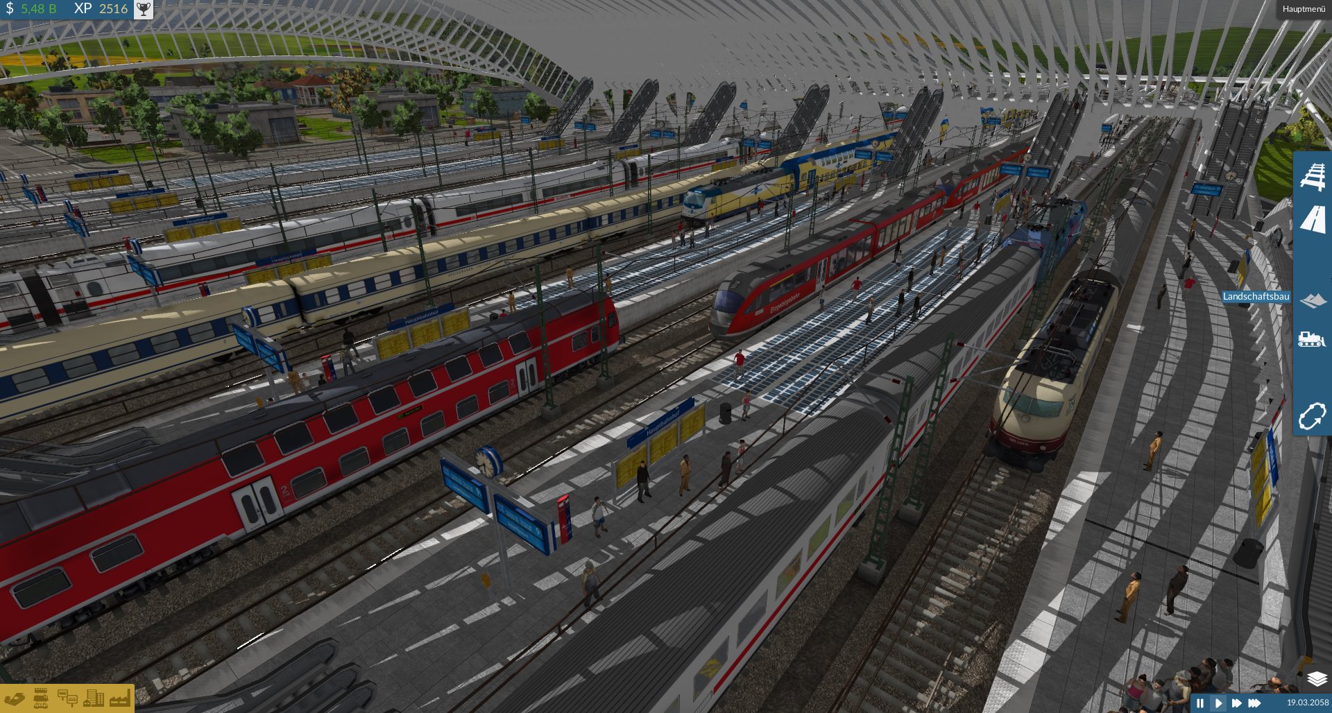 Hoher Zugverkehr