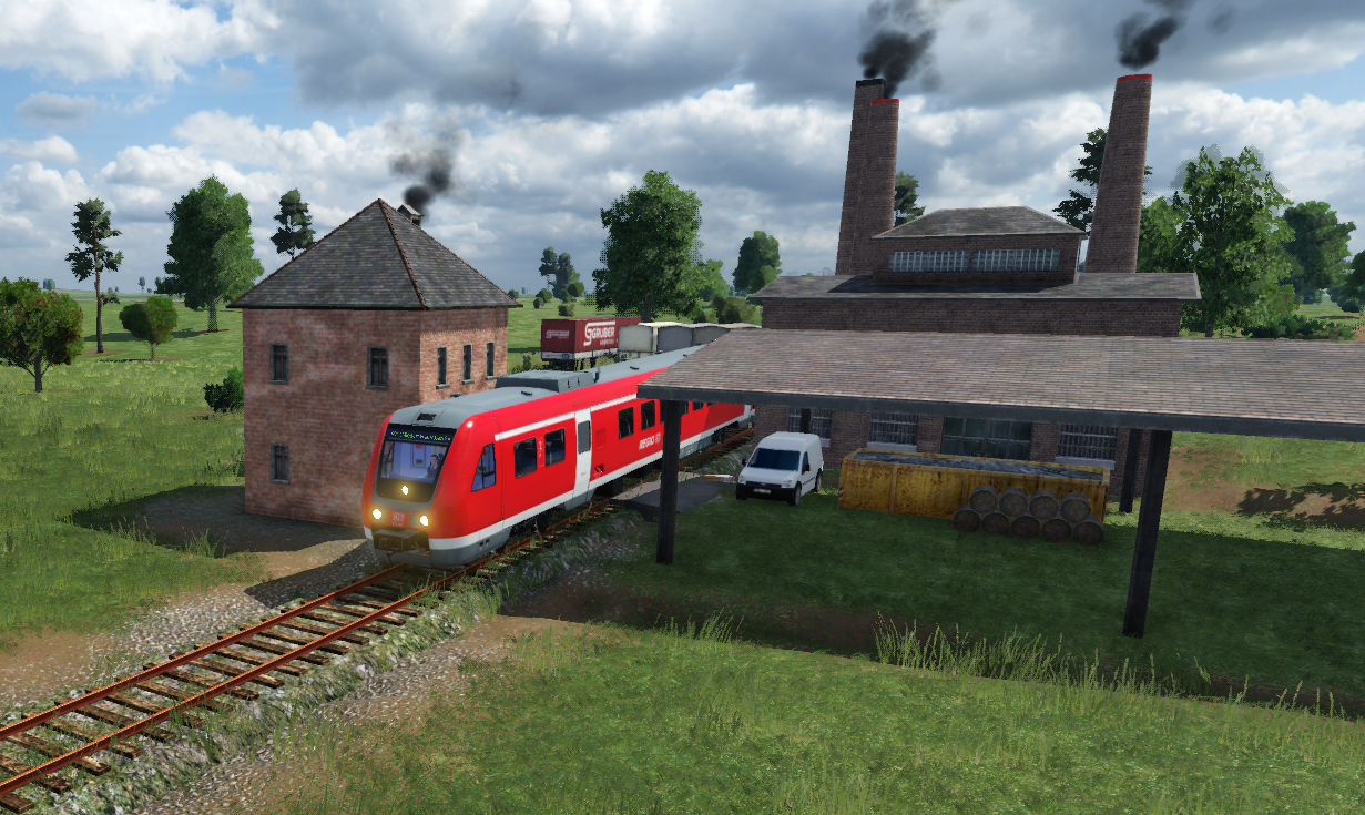 Die verlassene Fabrik auf der Nebenbahn